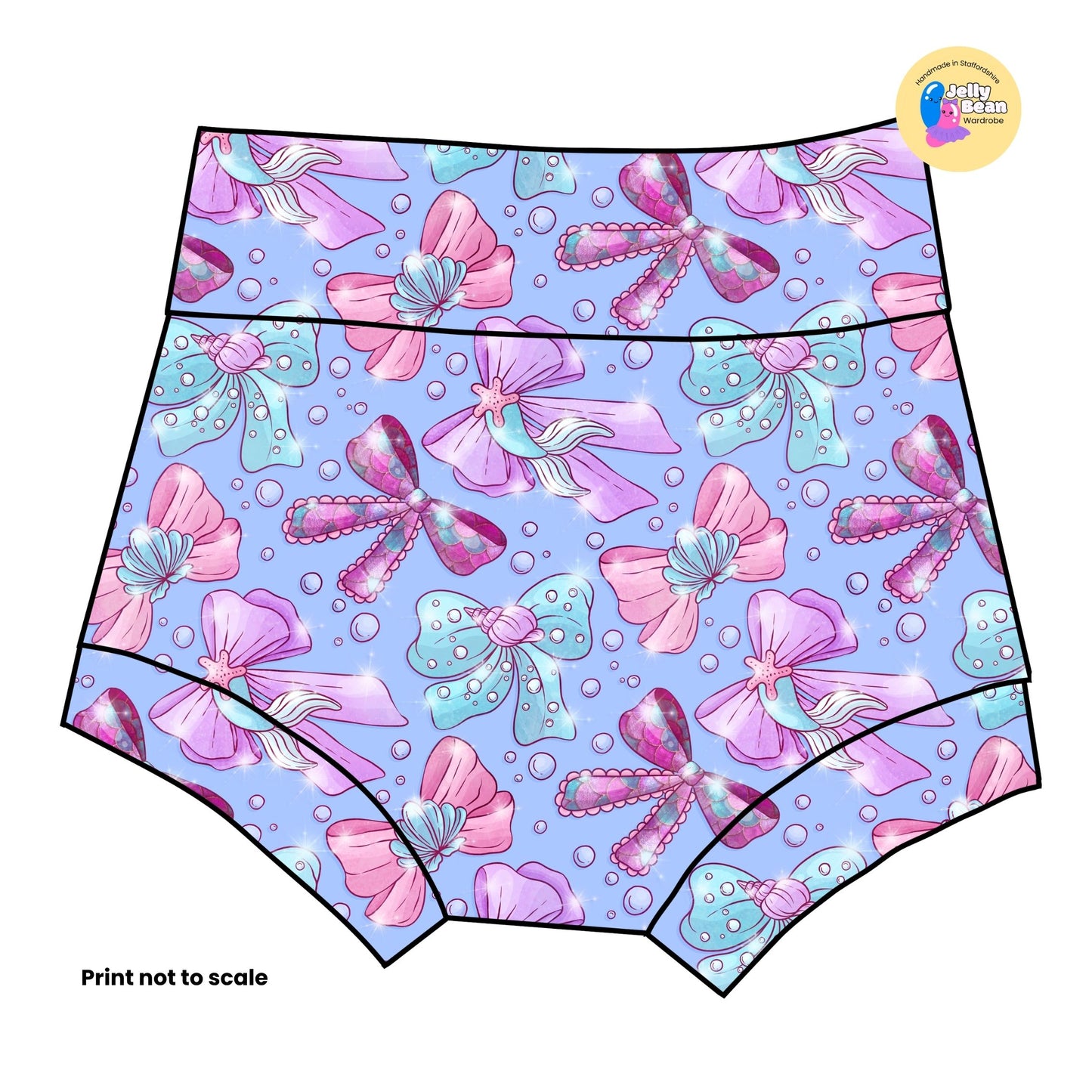 Mermaid Bows Fabric – Handmade Children’s Clothing UK | Made to Order