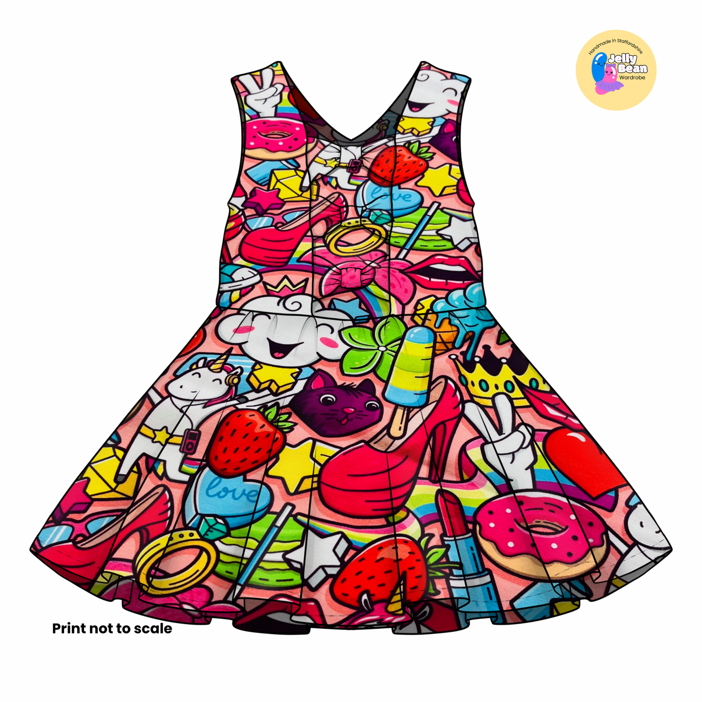 Candy Pop Dream  - Jersey perfect for kids clothing - children's dresses, rompers, leggings, T-shirts, Flares