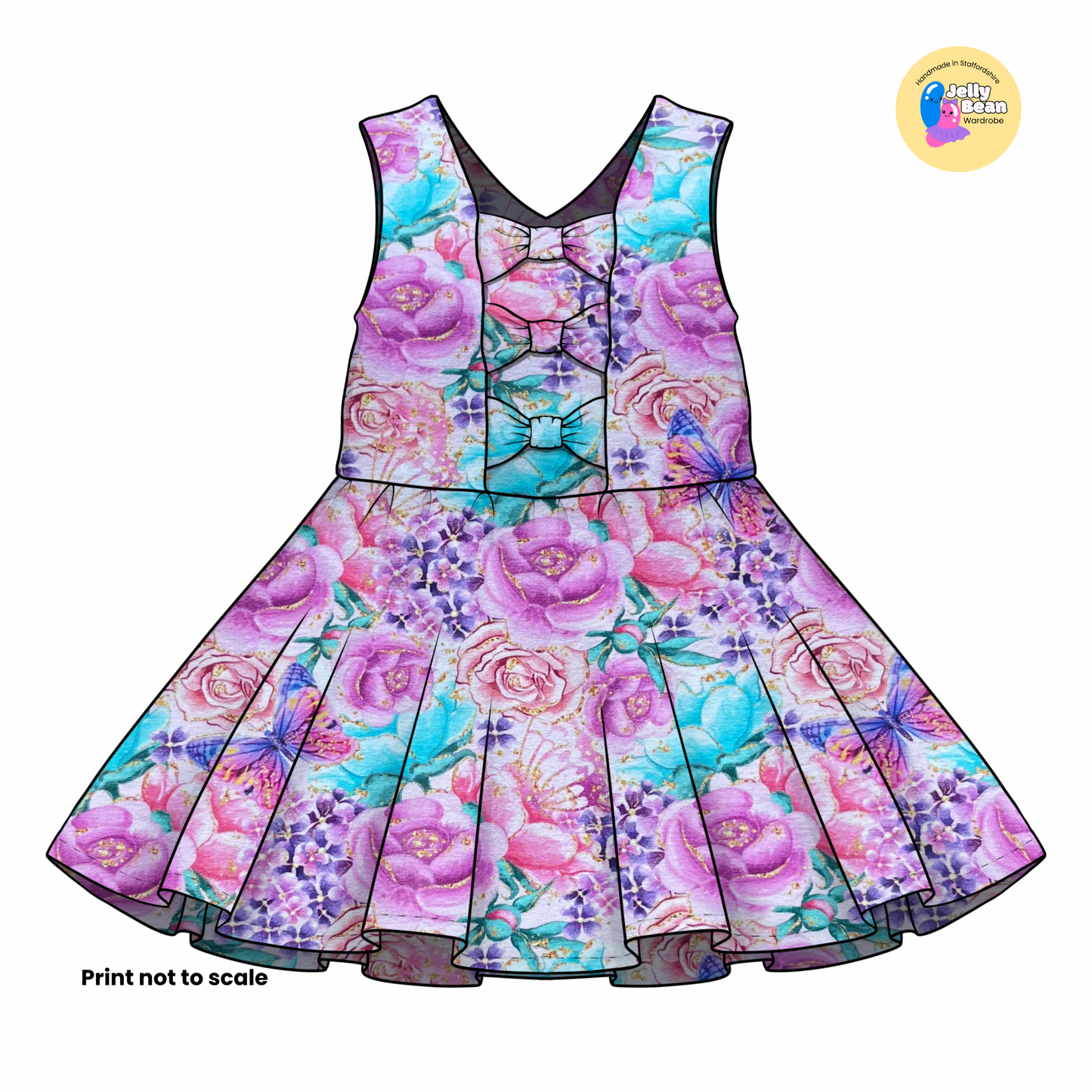 Fairy Dance - Jersey perfect for kids clothing - children's dresses, rompers, leggings, T-shirts, Flares