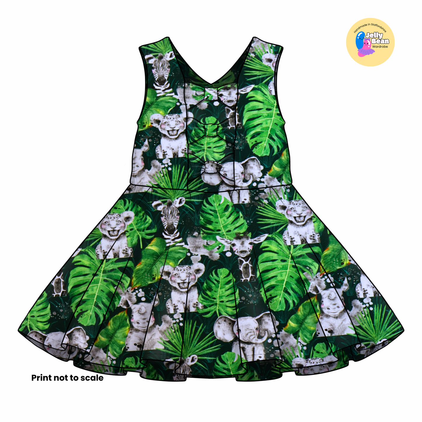 Wild animals  - Jersey perfect for kids clothing - dresses, rompers, leggings, T-shirts, Flares
