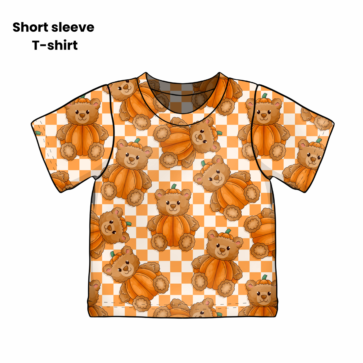 Pumpkin Patch Bear | Handmade Kids Clothing | Made To Order in Staffordshire |