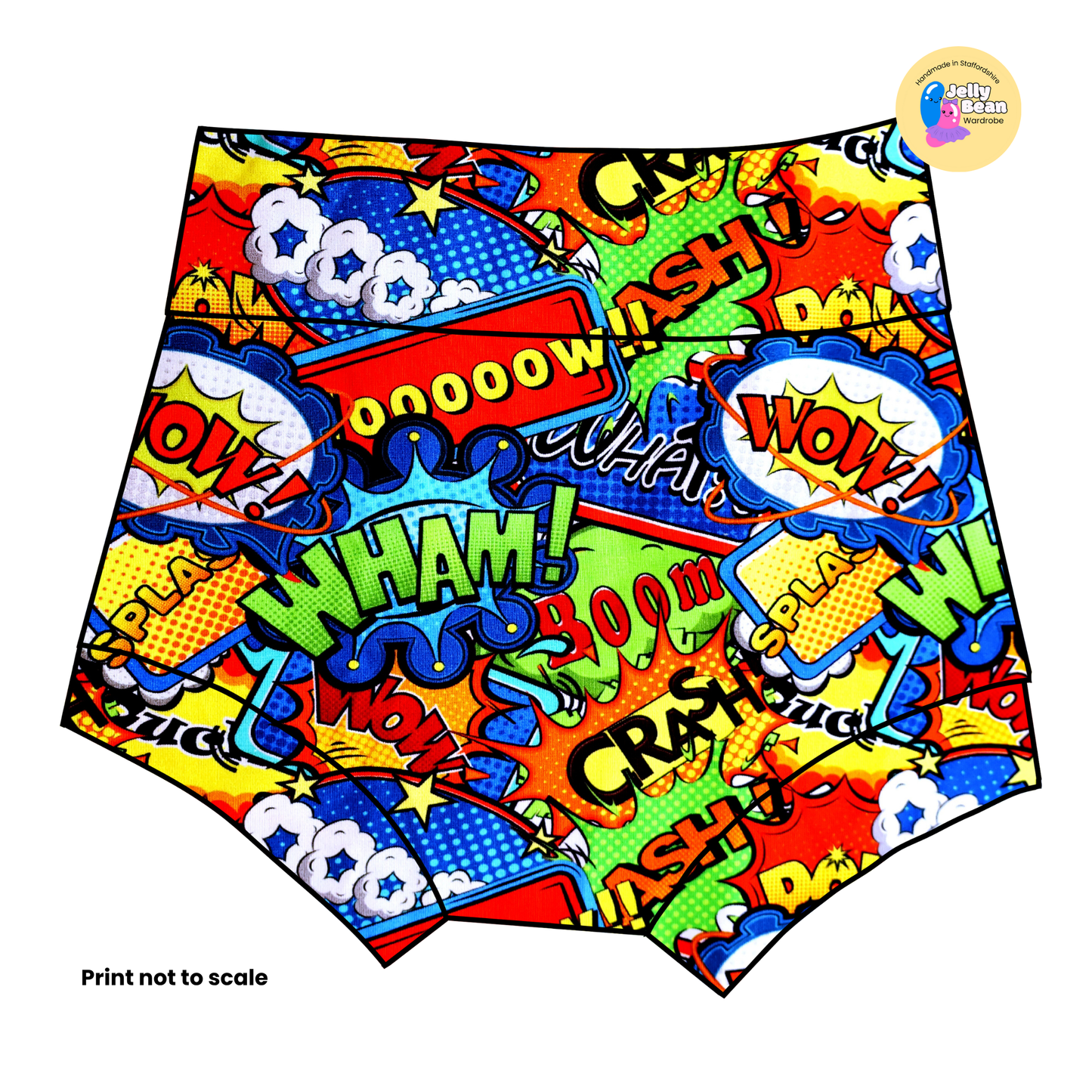 Comic - Jersey perfect for kids clothing - children's dresses, rompers, leggings, T-shirts, Flares