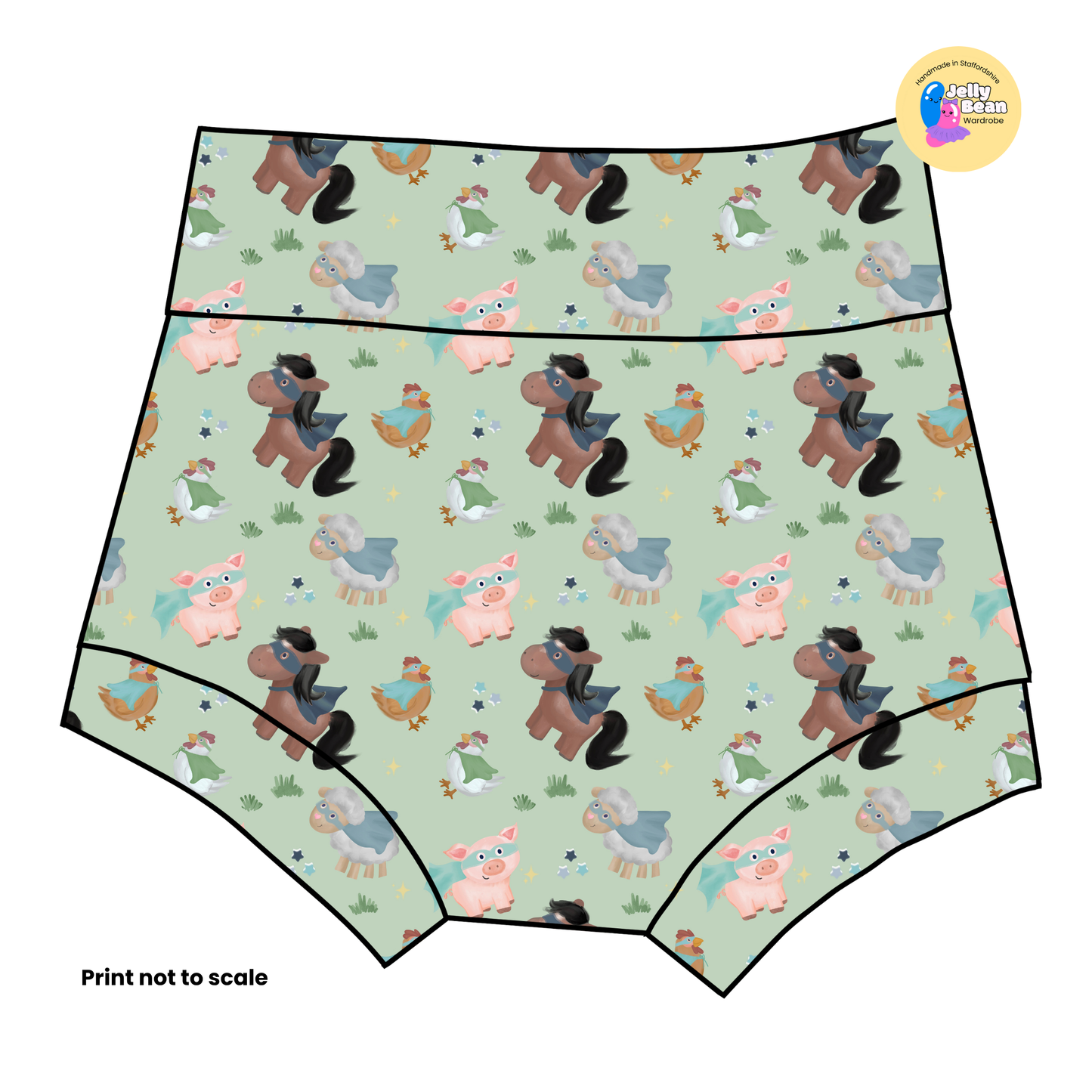 EXCLUSIVE - Farmyard Heroes - Cotton Jersey perfect for kids clothing - T-shirts, Rompers, Dresses any accessories