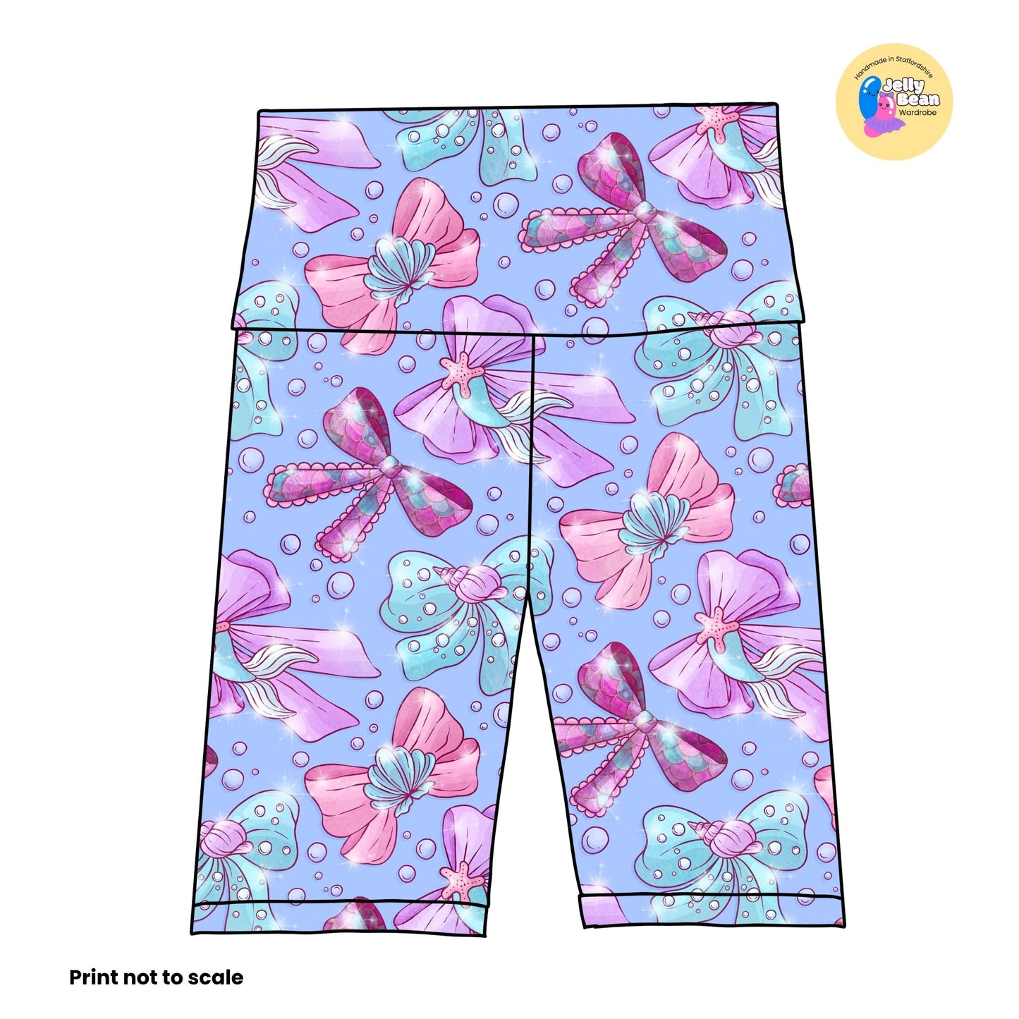 Mermaid Bows Fabric – Handmade Children’s Clothing UK | Made to Order