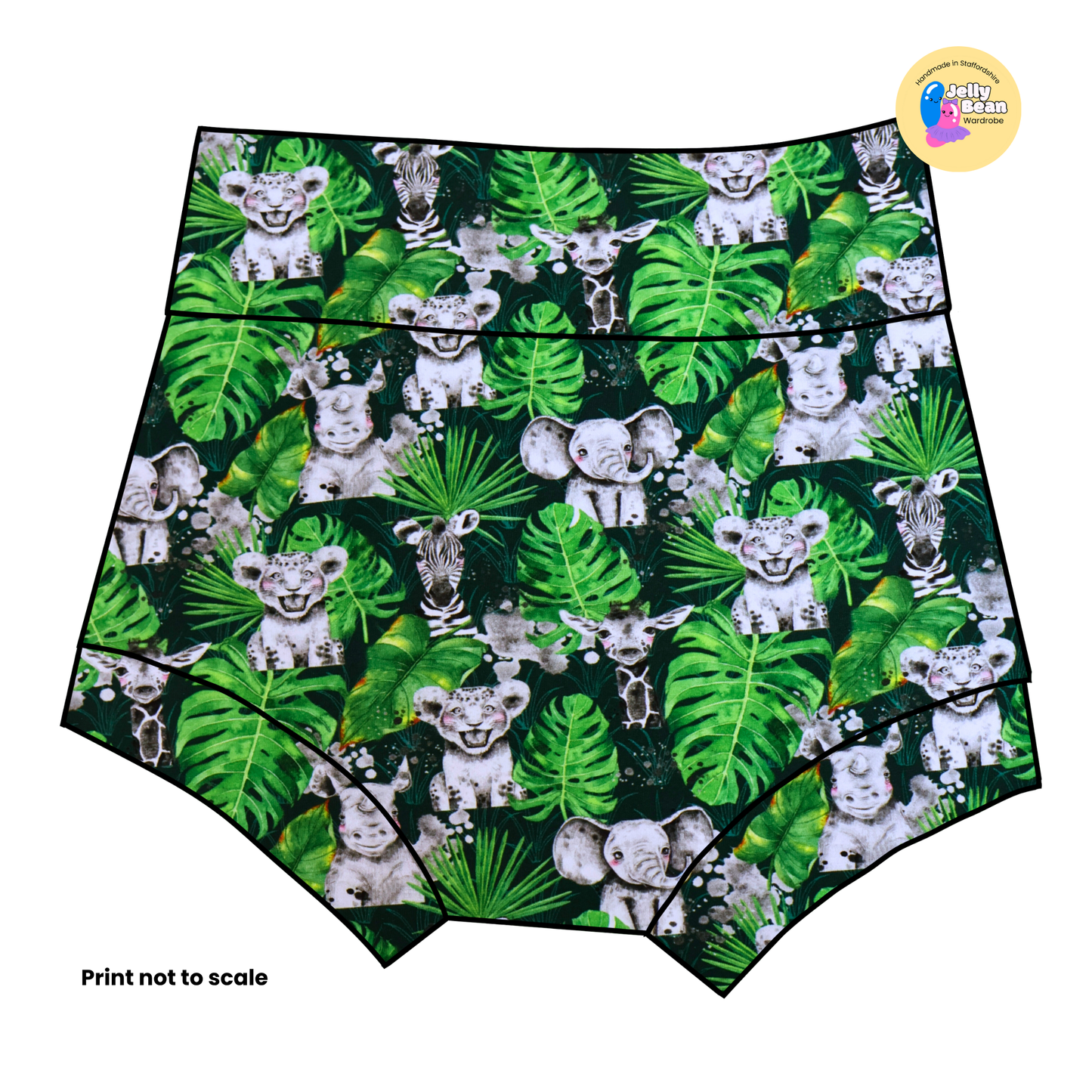Wild animals  - Jersey perfect for kids clothing - dresses, rompers, leggings, T-shirts, Flares