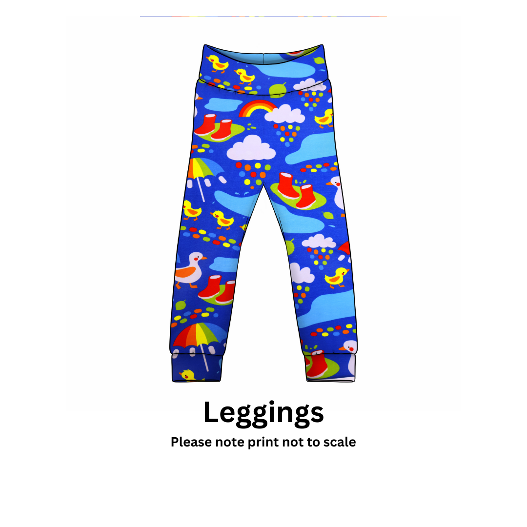 Puddle Ducks - Jersey perfect for kids clothing - dresses, rompers, leggings, T-shirts, Flares