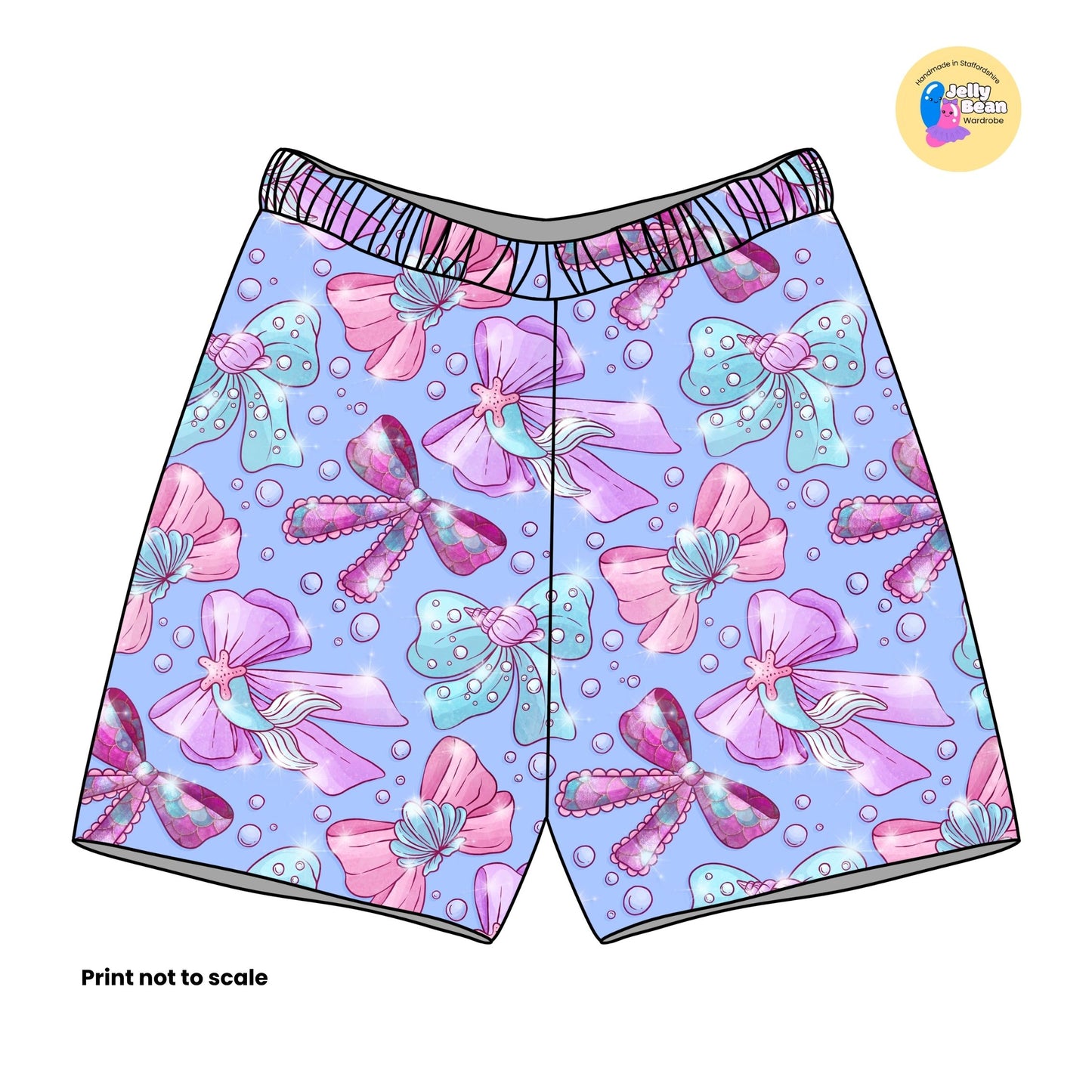 Mermaid Bows Fabric – Handmade Children’s Clothing UK | Made to Order
