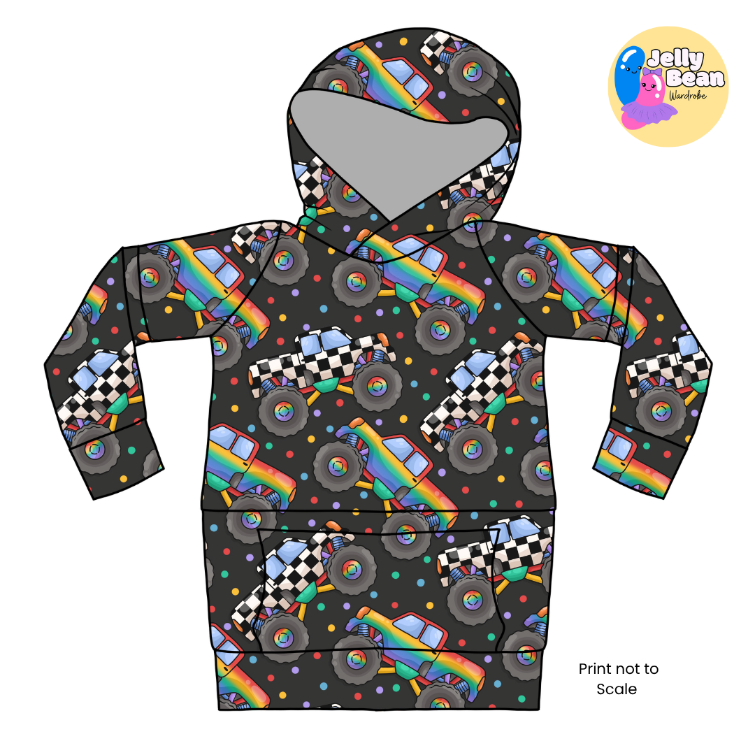 Monster Trucks | Handmade Children's Clothing | Jelly Bean Wardrobe