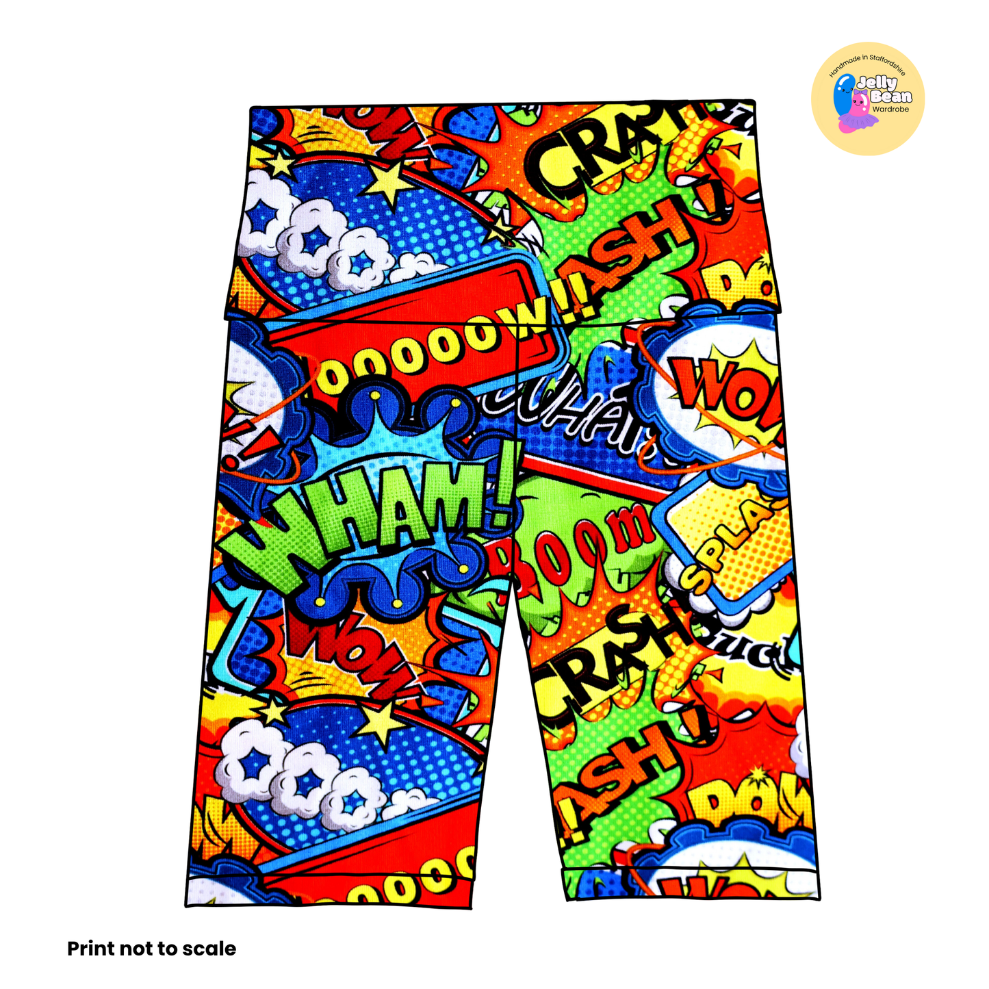 Comic - Jersey perfect for kids clothing - children's dresses, rompers, leggings, T-shirts, Flares