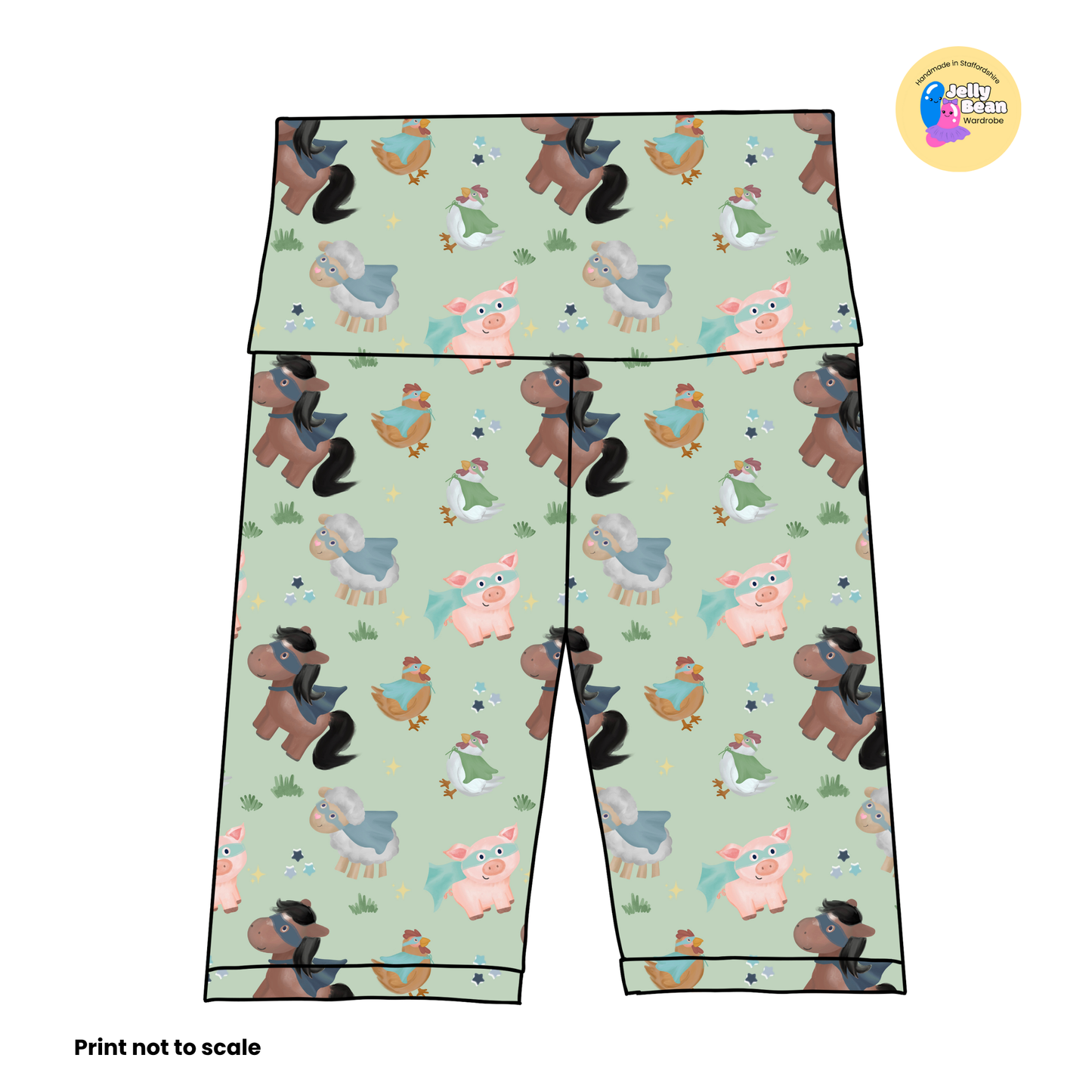 EXCLUSIVE - Farmyard Heroes - Cotton Jersey perfect for kids clothing - T-shirts, Rompers, Dresses any accessories