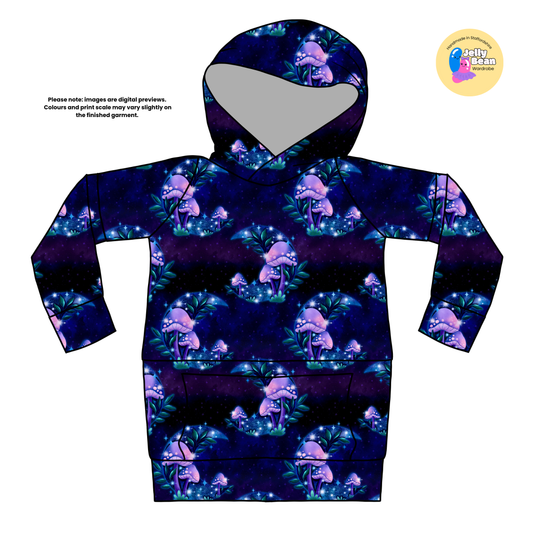 Magical Mushroom Moon Adult Hoodie - made to order