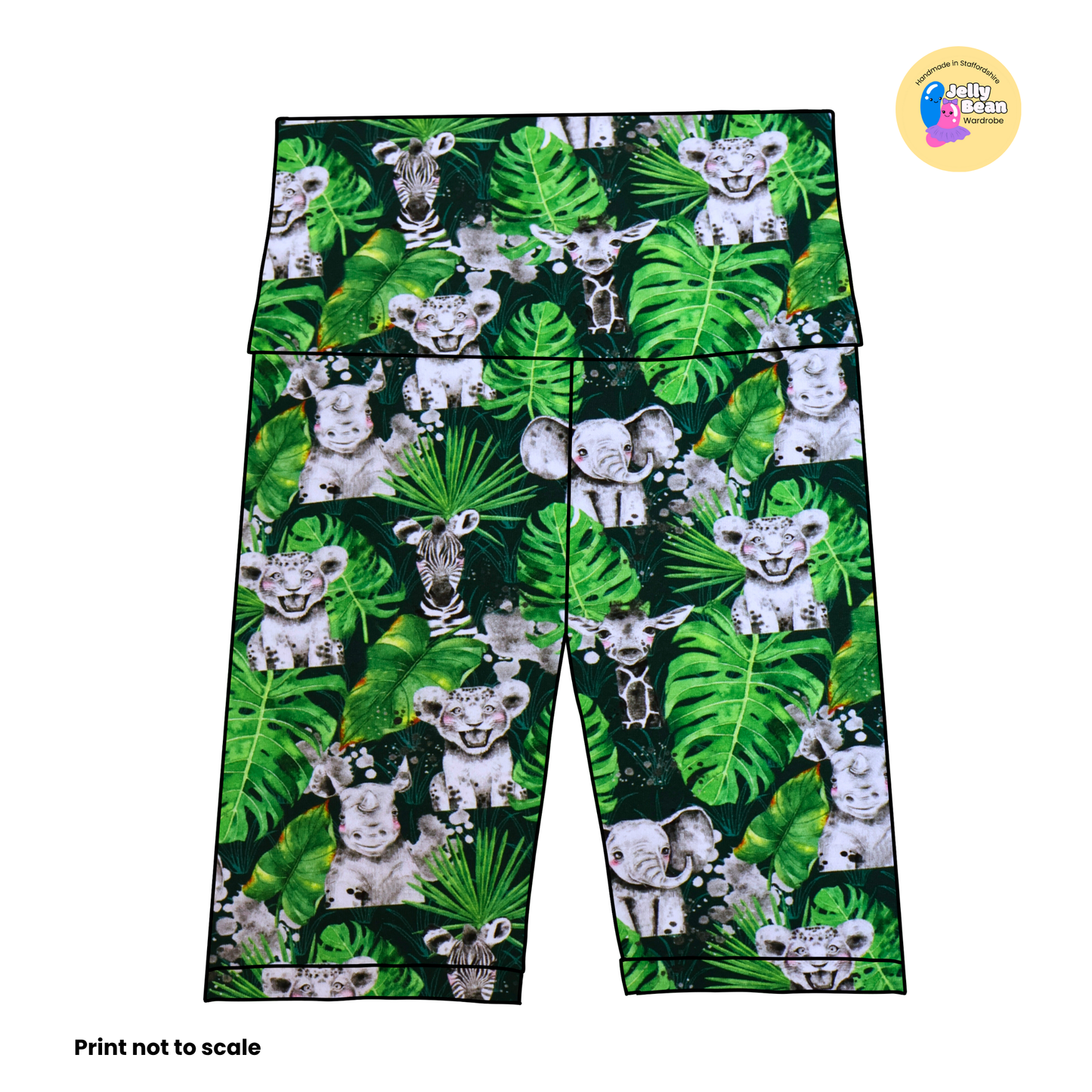 Wild animals  - Jersey perfect for kids clothing - dresses, rompers, leggings, T-shirts, Flares