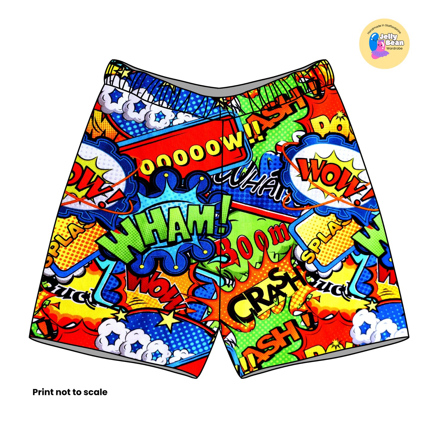 Comic - Jersey perfect for kids clothing - children's dresses, rompers, leggings, T-shirts, Flares