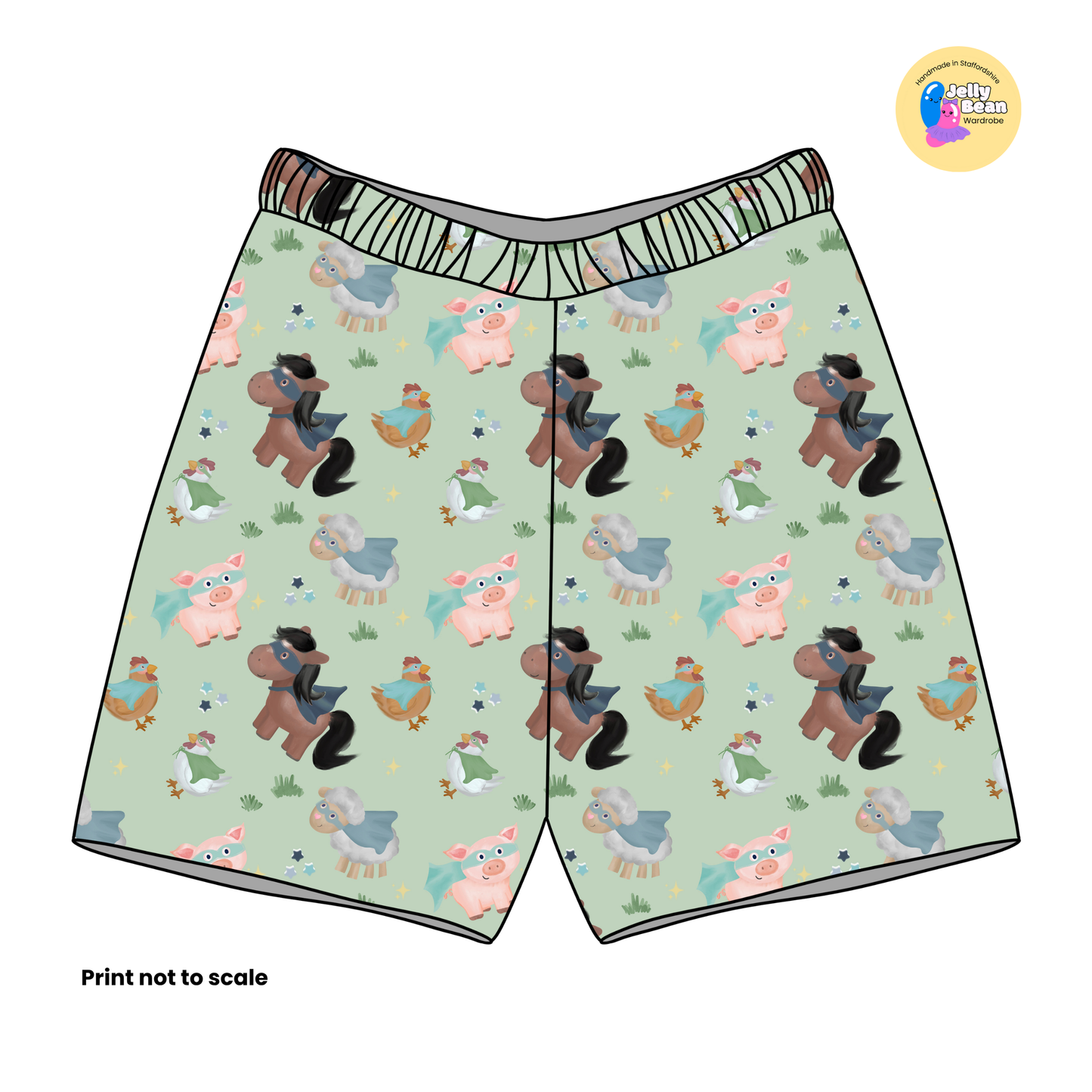 EXCLUSIVE - Farmyard Heroes - Cotton Jersey perfect for kids clothing - T-shirts, Rompers, Dresses any accessories