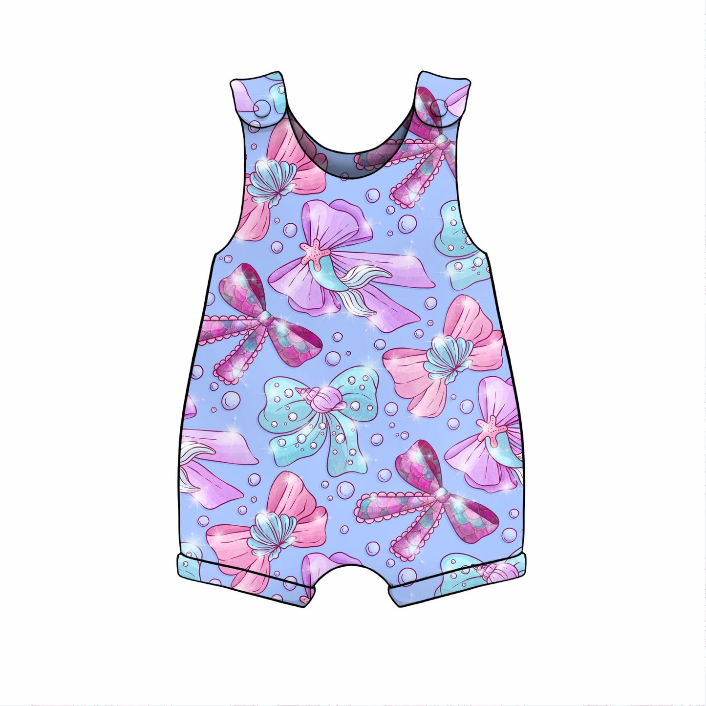 Mermaid Bows Fabric – Handmade Children’s Clothing UK | Made to Order