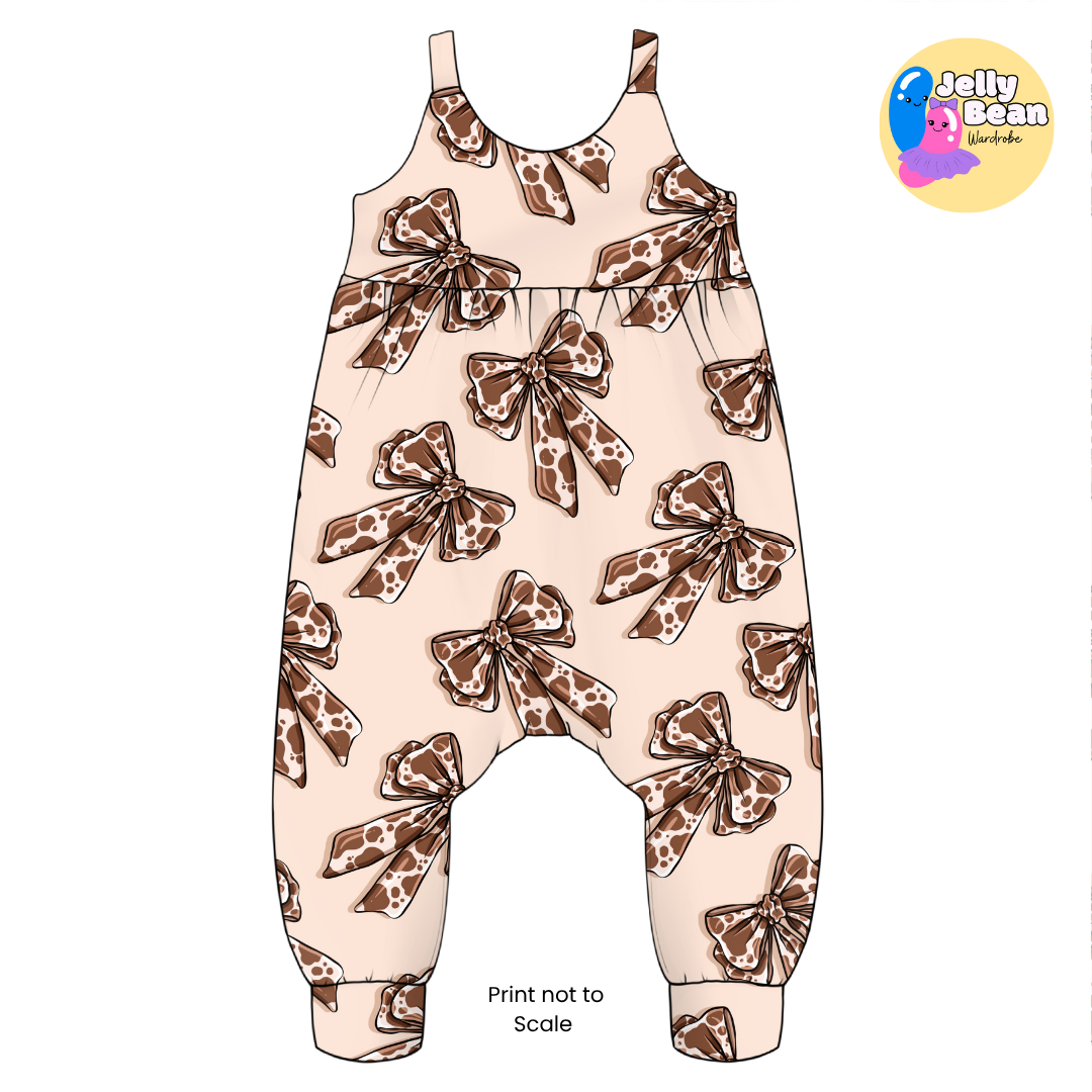 Cow Print Bows | Handmade Children's Clothing | Jelly Bean Wardrobe