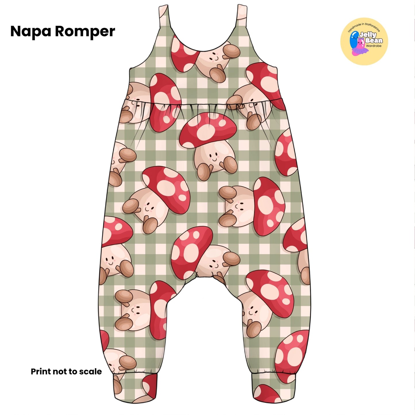 Happy Mushrooms | Handmade Children's Clothing | Jelly Bean Wardrobe