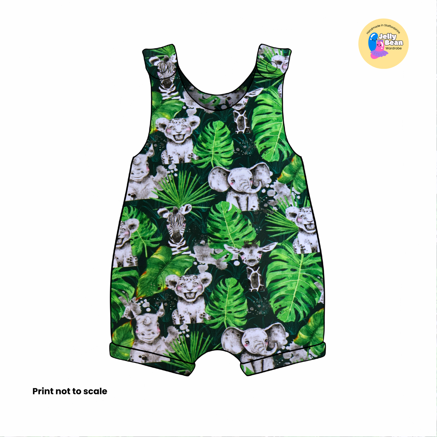 Wild animals  - Jersey perfect for kids clothing - dresses, rompers, leggings, T-shirts, Flares