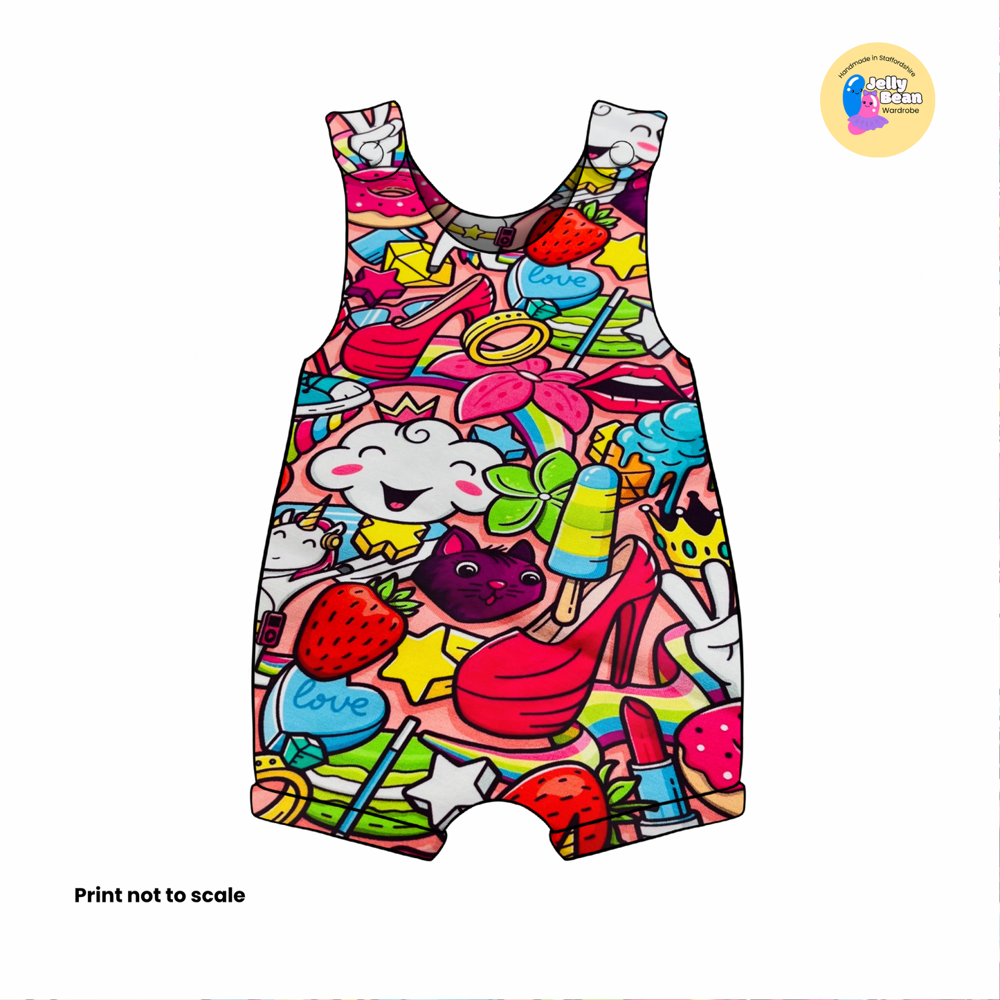 Candy Pop Dream  - Jersey perfect for kids clothing - children's dresses, rompers, leggings, T-shirts, Flares