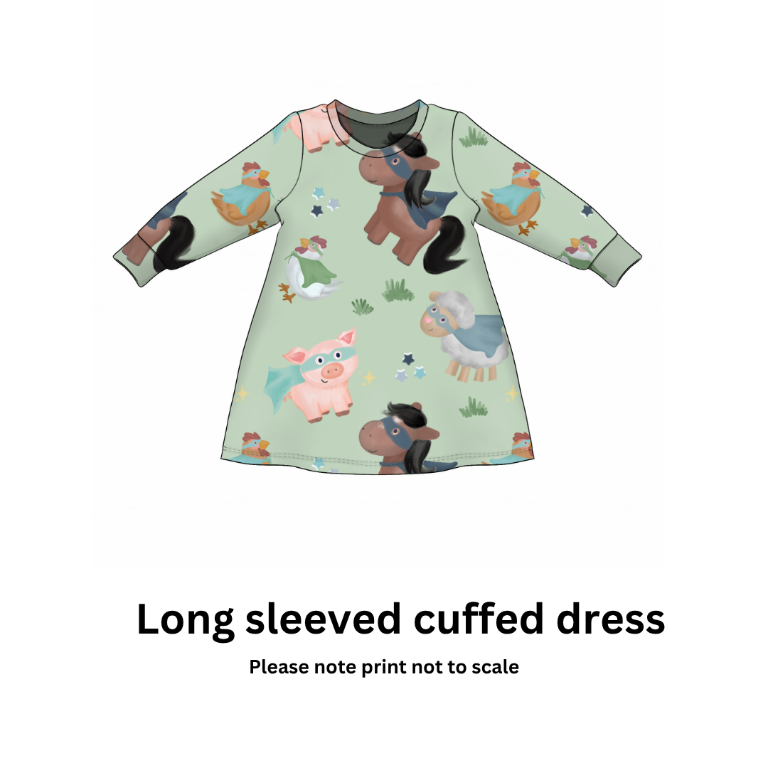 EXCLUSIVE - Farmyard Heroes - Cotton Jersey perfect for kids clothing - T-shirts, Rompers, Dresses any accessories
