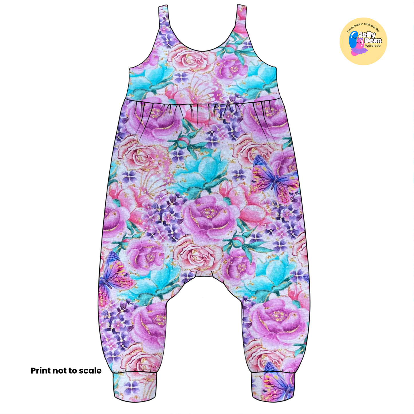 Fairy Dance - Jersey perfect for kids clothing - children's dresses, rompers, leggings, T-shirts, Flares