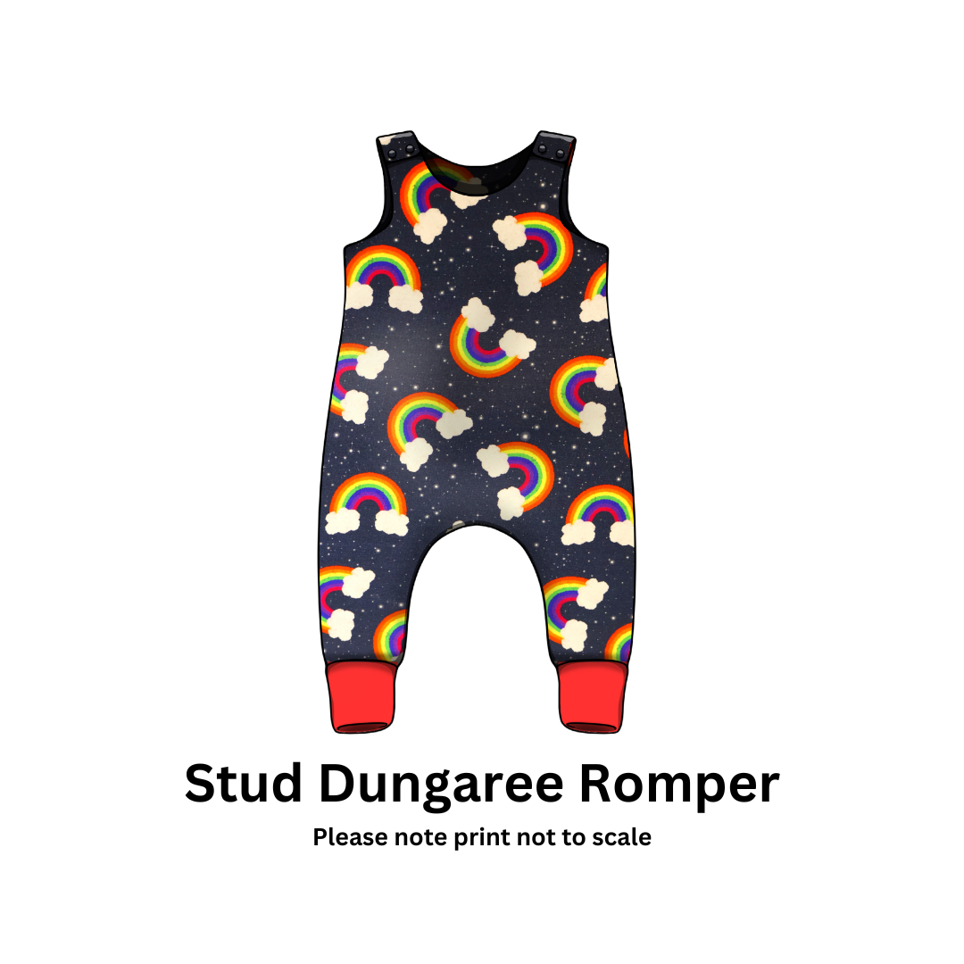 Rainbows - Jersey perfect for kids clothing - dresses, rompers, leggings, T-shirts, Flares