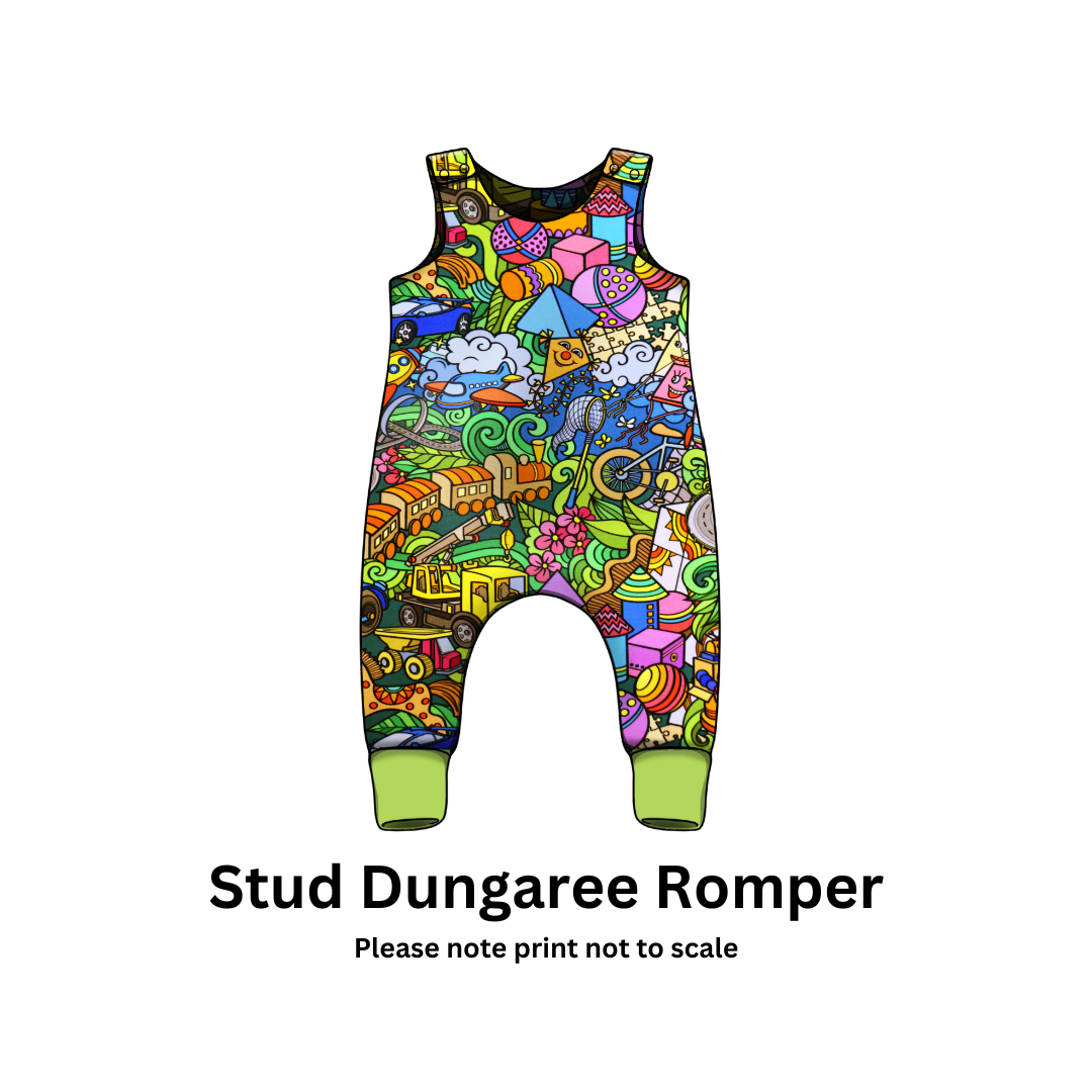 Toy Town - Jersey perfect for kids clothing - dresses, rompers, leggings, T-shirts, Flares