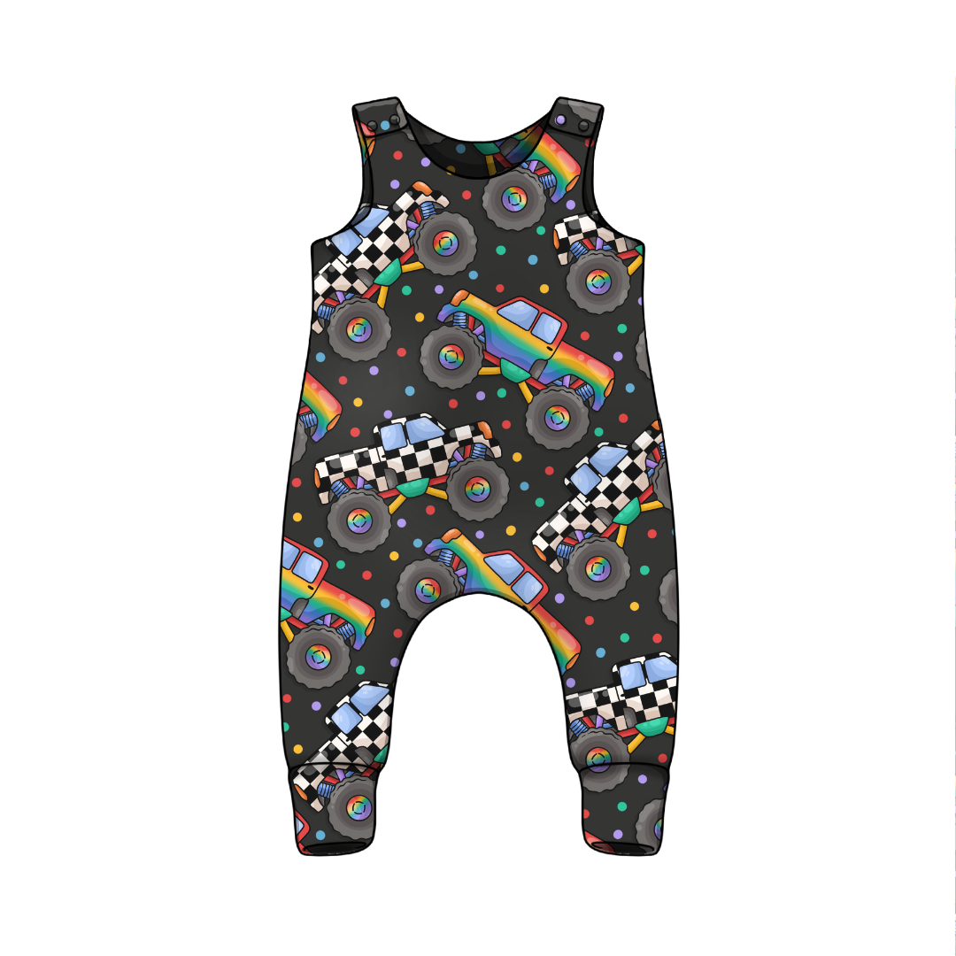 Monster Trucks | Handmade Children's Clothing | Jelly Bean Wardrobe