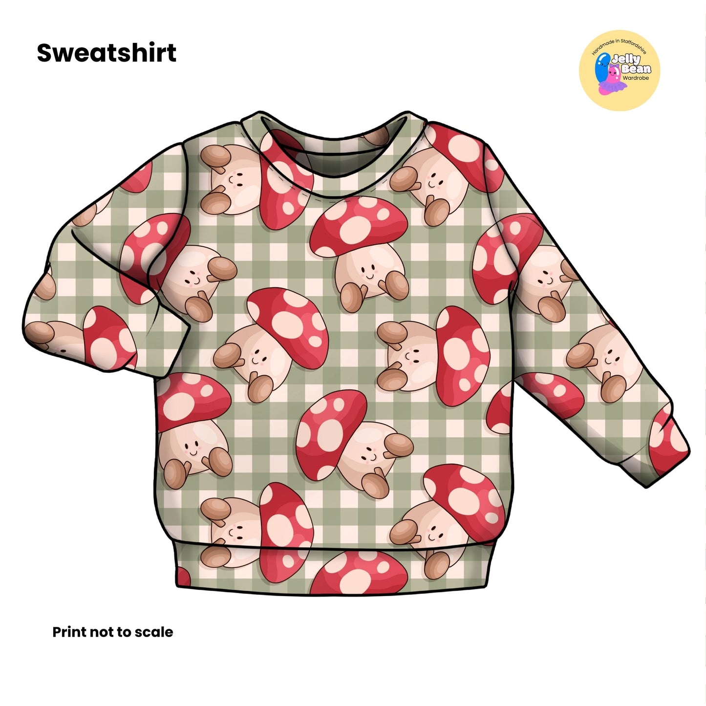 Happy Mushrooms | Handmade Children's Clothing | Jelly Bean Wardrobe