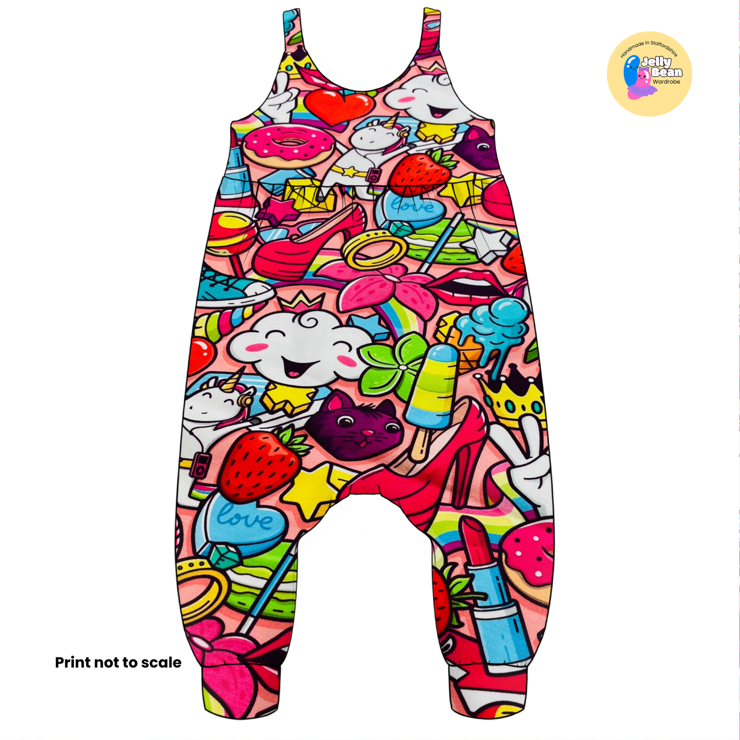 Candy Pop Dream  - Jersey perfect for kids clothing - children's dresses, rompers, leggings, T-shirts, Flares