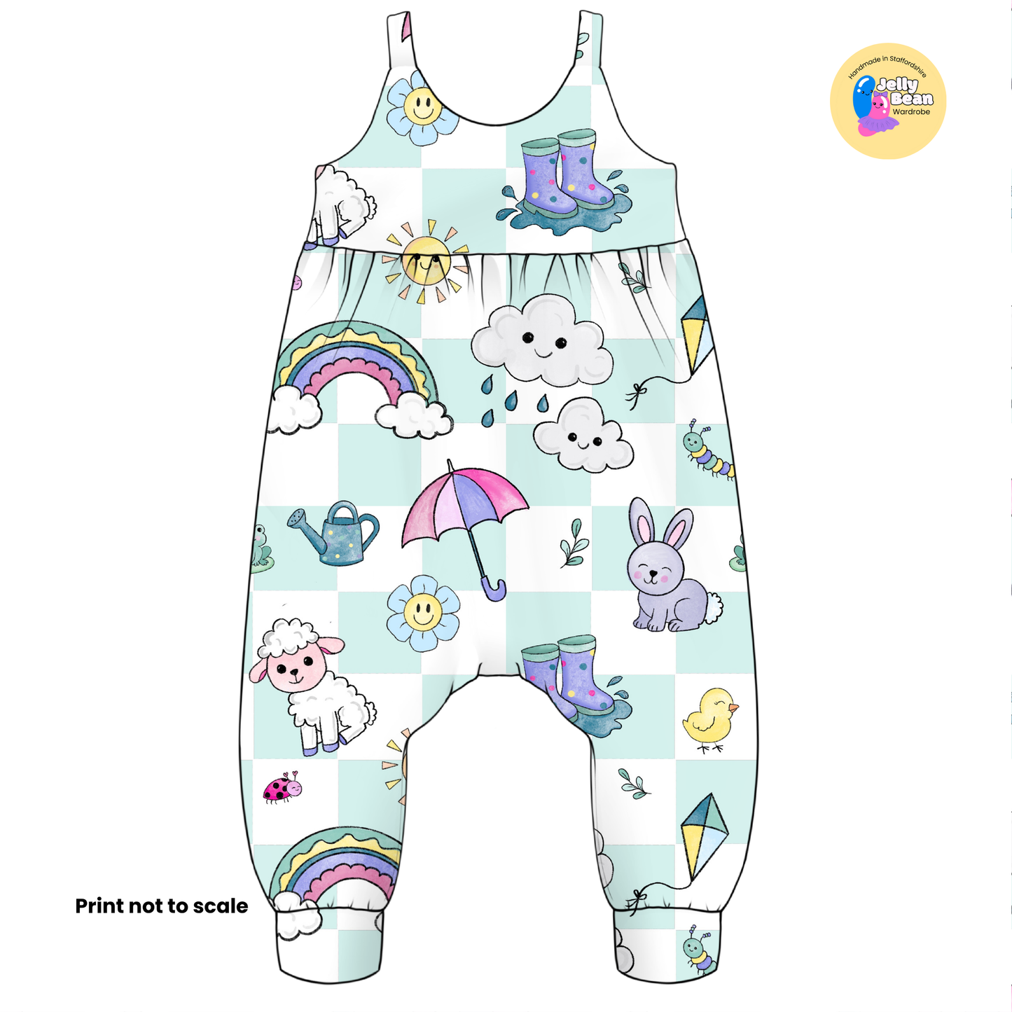 EXCLUSIVE Spring time check - Cotton jersey perfect for dresses, rompers, T-shirts