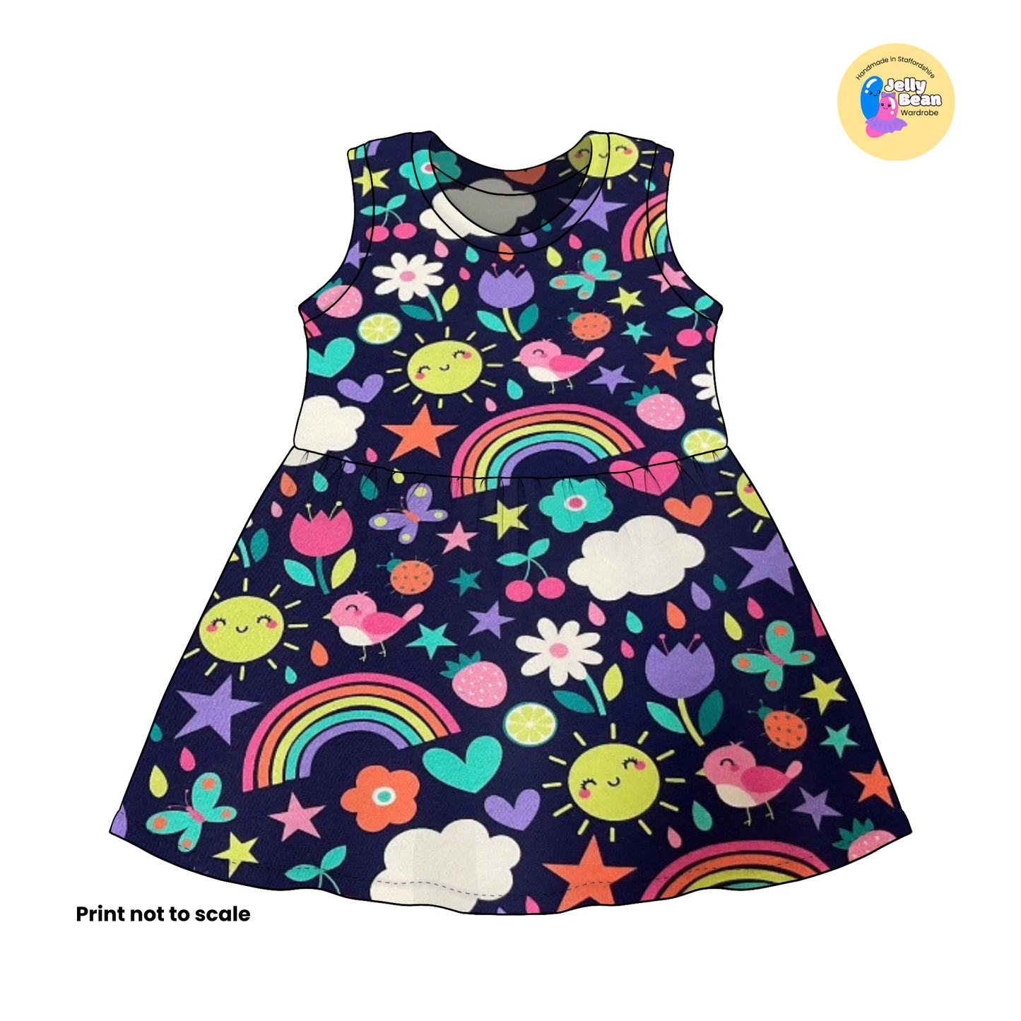 Meadow Skies  - Jersey perfect for kids clothing - children's dresses, rompers, leggings, T-shirts, Flares