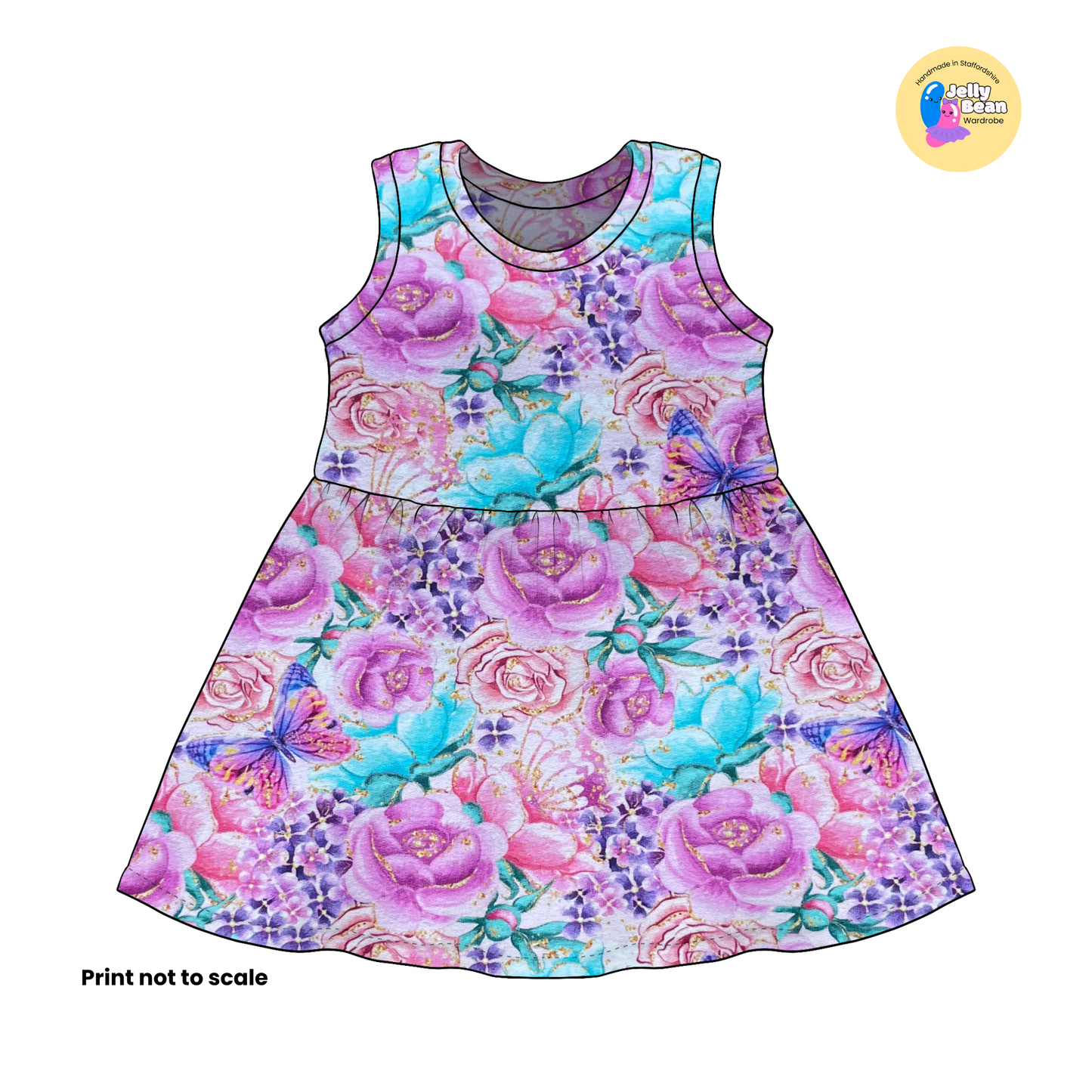 Fairy Dance - Jersey perfect for kids clothing - children's dresses, rompers, leggings, T-shirts, Flares