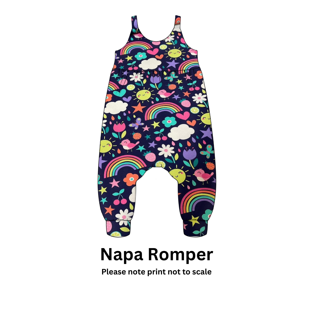 Meadow Skies  - Jersey perfect for kids clothing - children's dresses, rompers, leggings, T-shirts, Flares