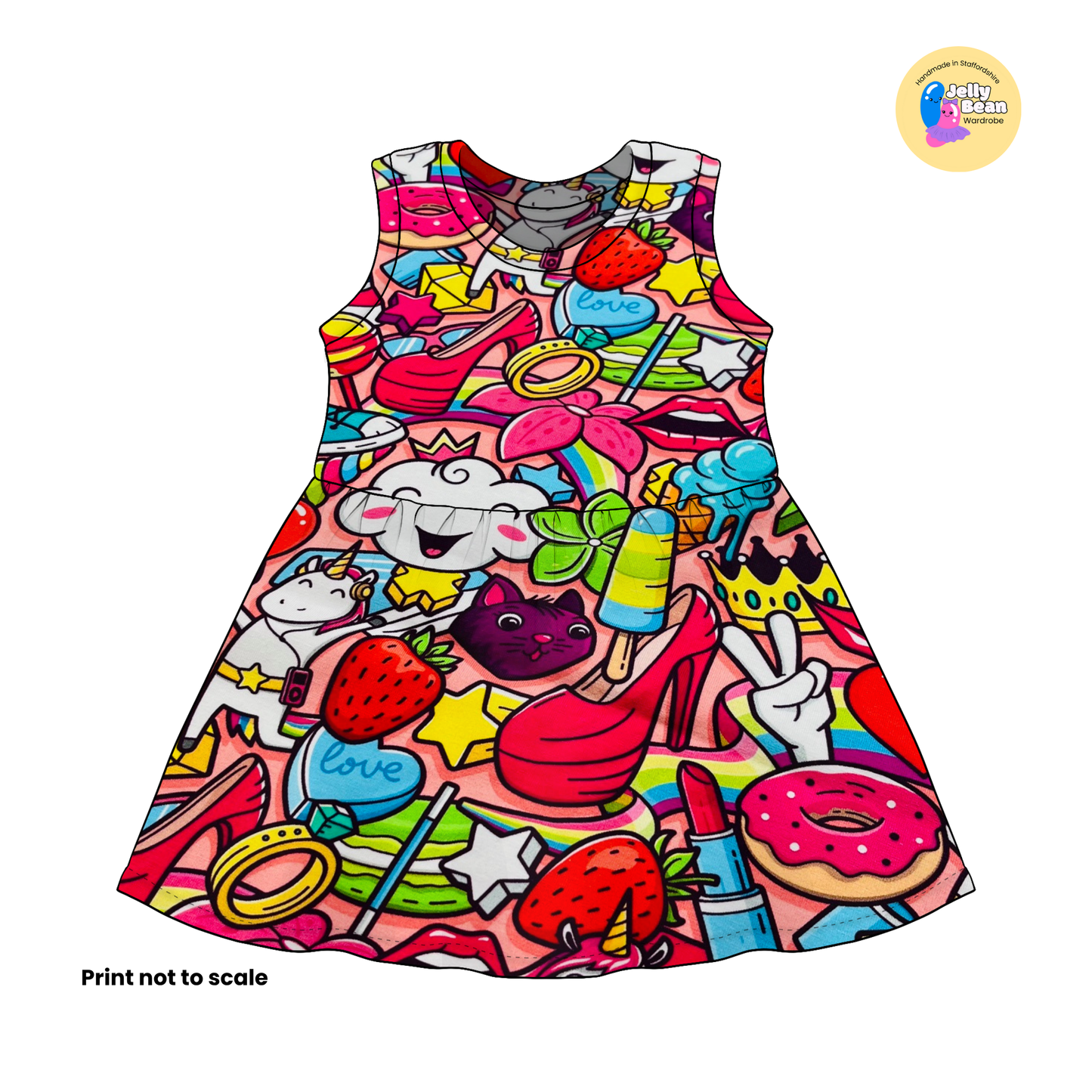 Candy Pop Dream  - Jersey perfect for kids clothing - children's dresses, rompers, leggings, T-shirts, Flares