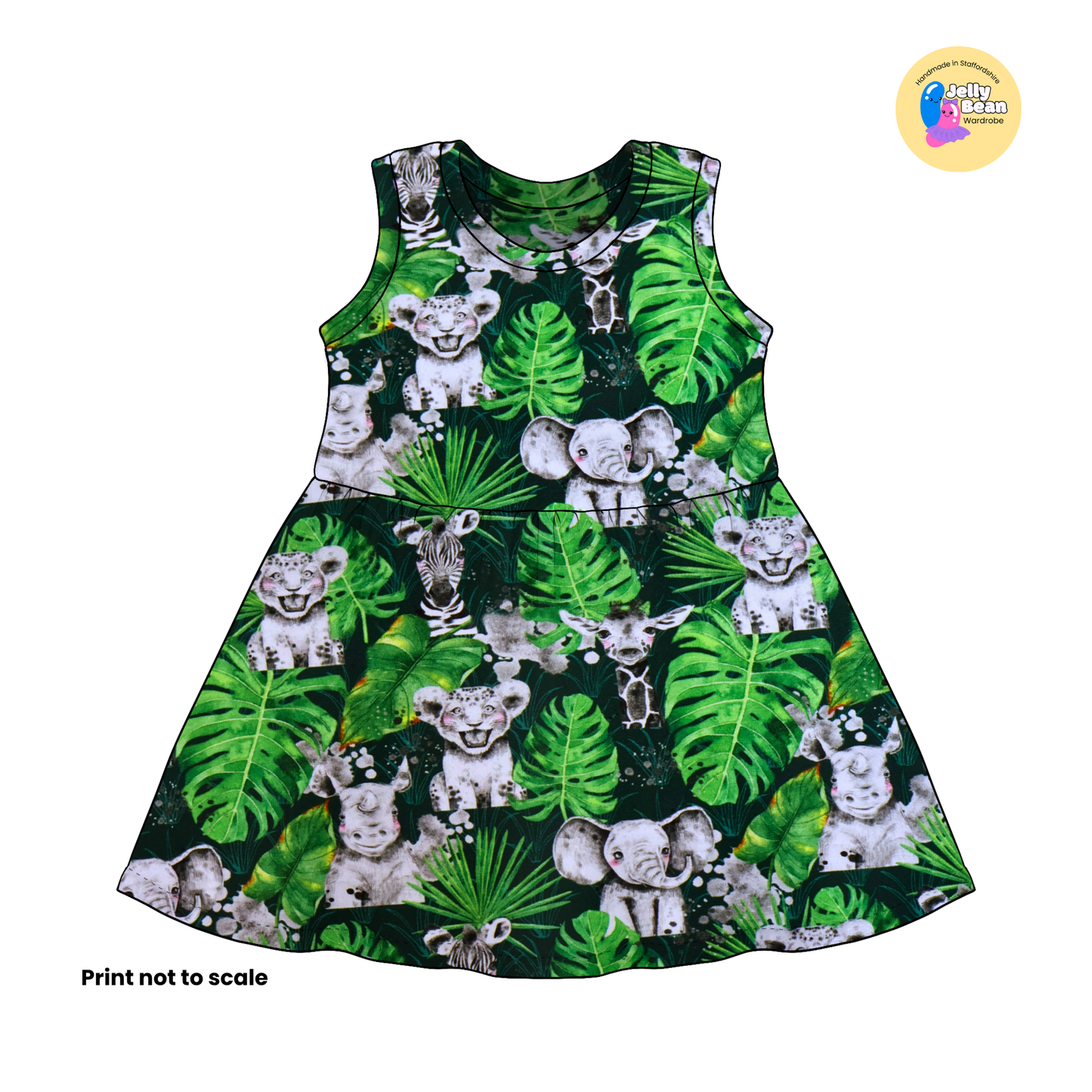 Wild animals  - Jersey perfect for kids clothing - dresses, rompers, leggings, T-shirts, Flares
