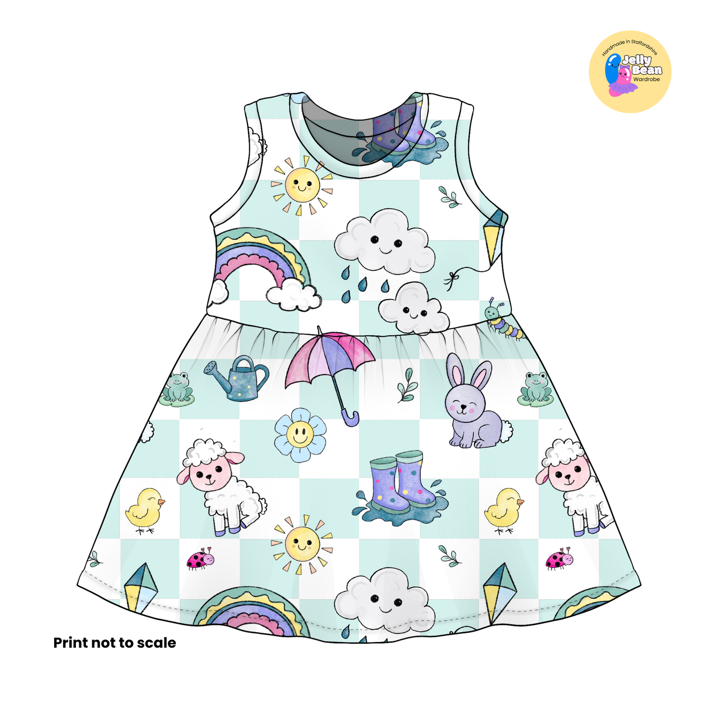 EXCLUSIVE Spring time check - Cotton jersey perfect for dresses, rompers, T-shirts