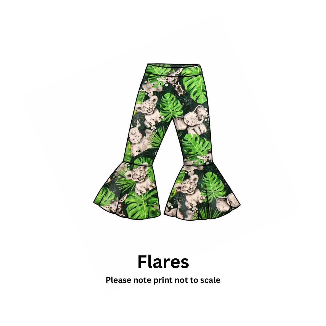 Wild animals  - Jersey perfect for kids clothing - dresses, rompers, leggings, T-shirts, Flares