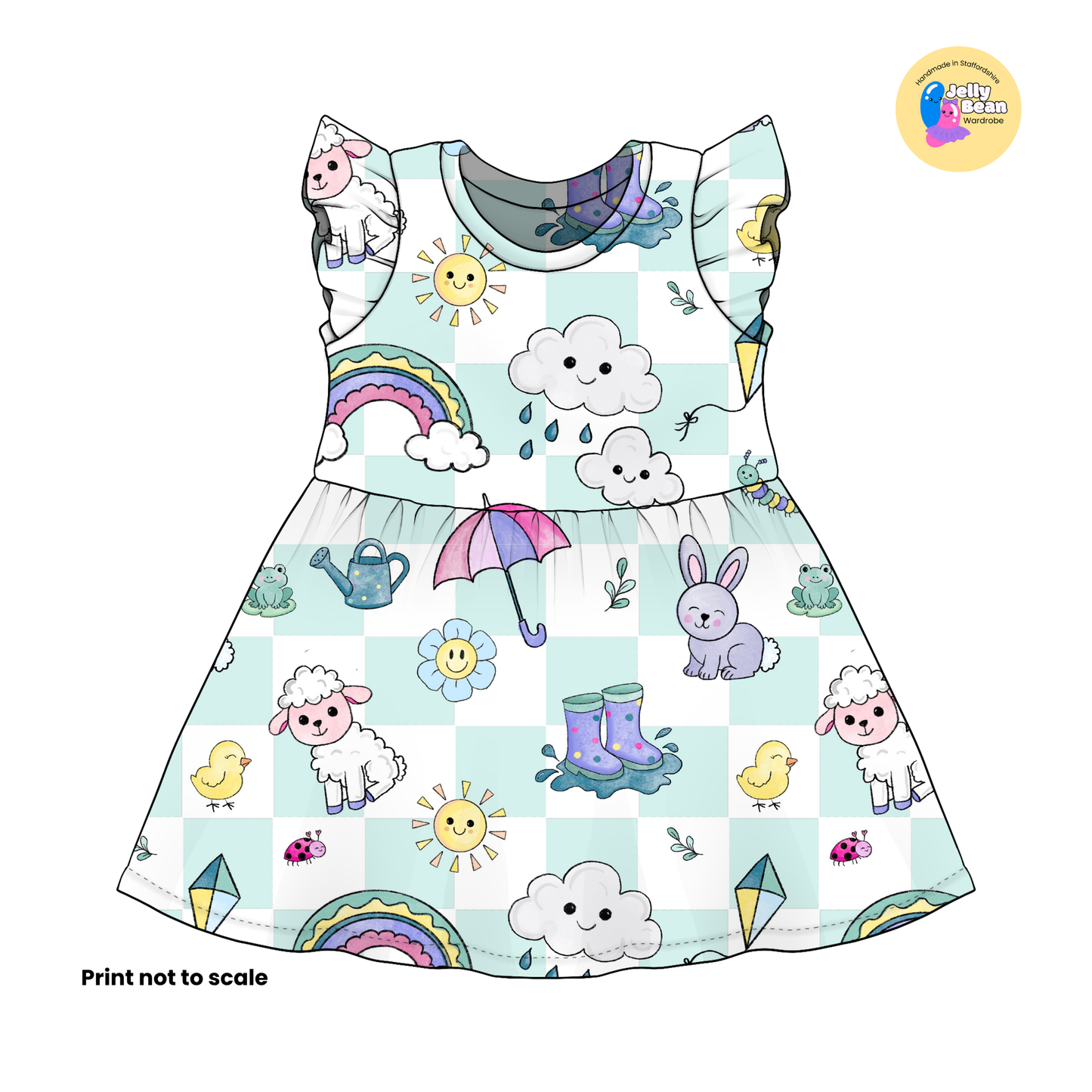 EXCLUSIVE Spring time check - Cotton jersey perfect for dresses, rompers, T-shirts