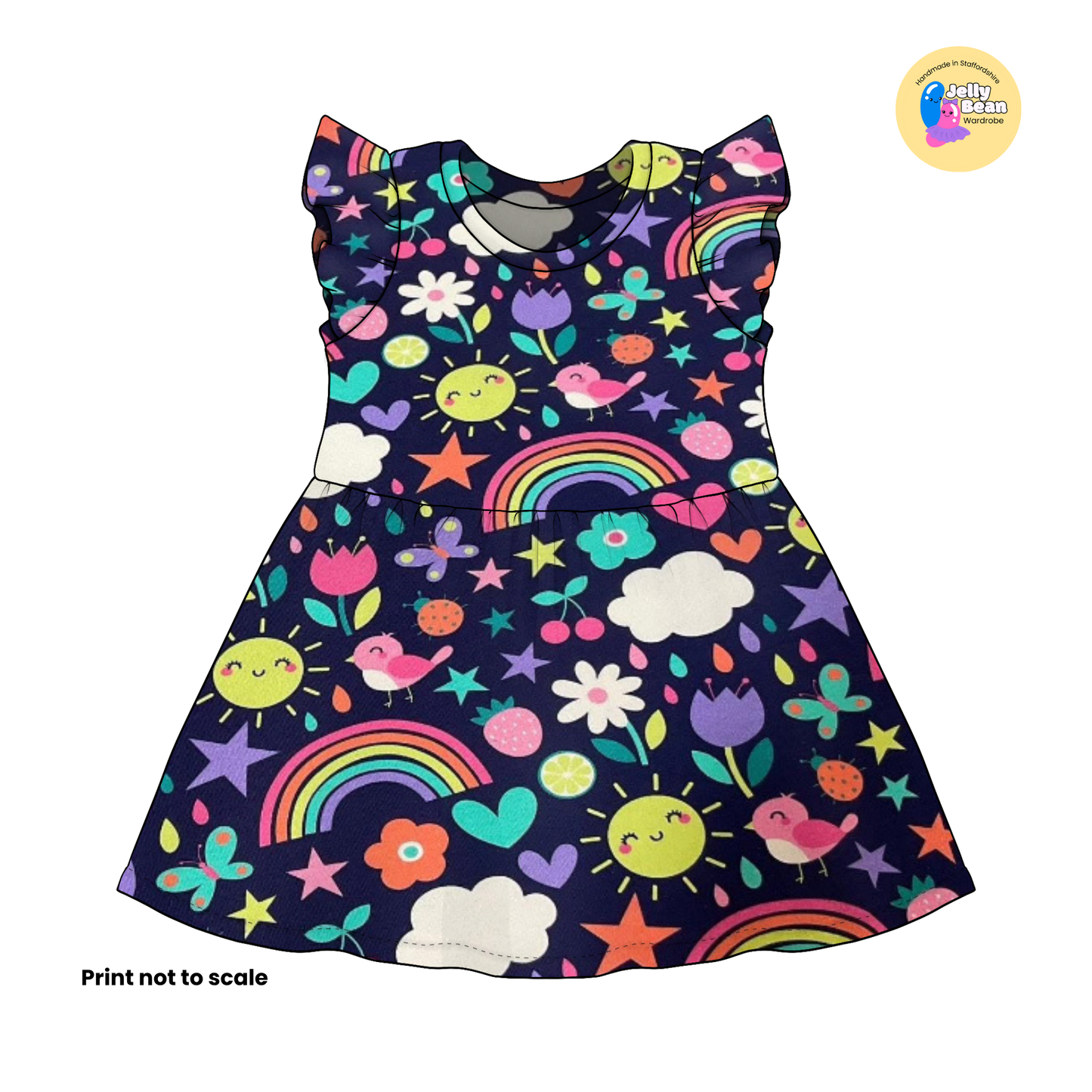Meadow Skies  - Jersey perfect for kids clothing - children's dresses, rompers, leggings, T-shirts, Flares