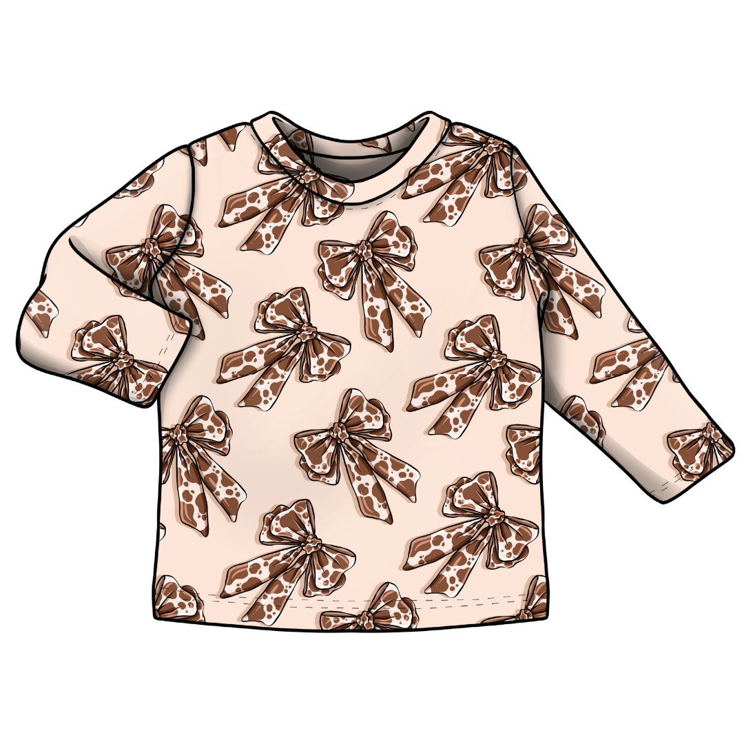 Cow Print Bows | Handmade Children's Clothing | Jelly Bean Wardrobe
