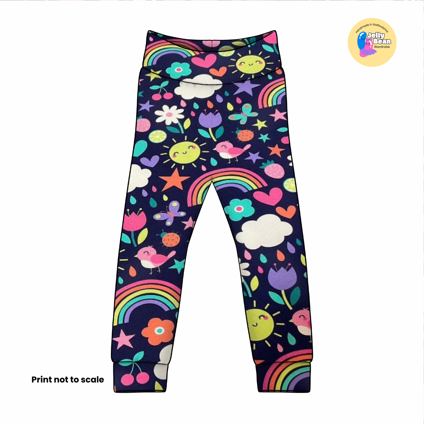 Meadow Skies  - Jersey perfect for kids clothing - children's dresses, rompers, leggings, T-shirts, Flares