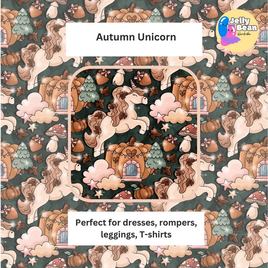 Autumn Unicorn | Handmade Children's Clothing | Jelly Bean Wardrobe