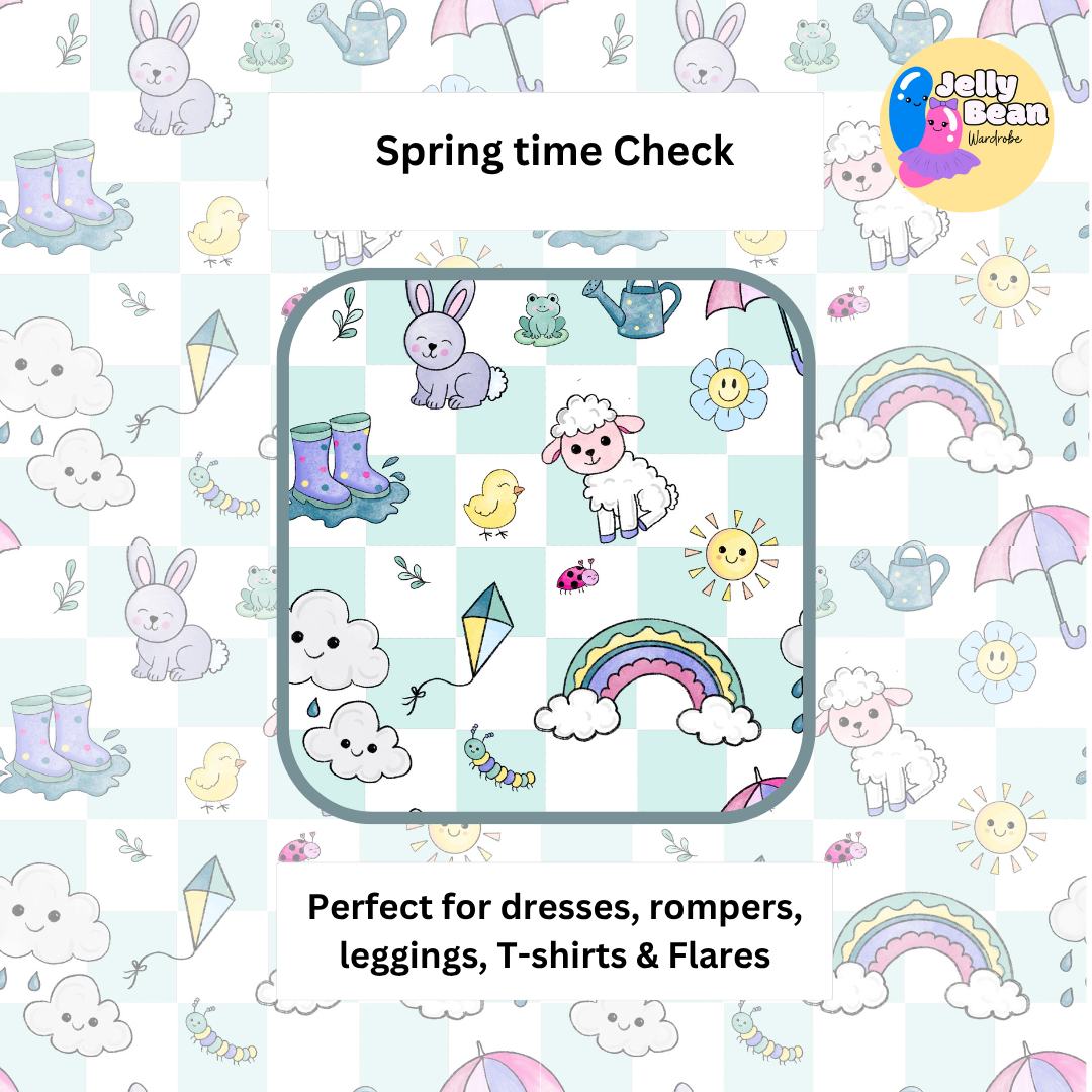EXCLUSIVE Spring time check - Cotton jersey perfect for dresses, rompers, T-shirts