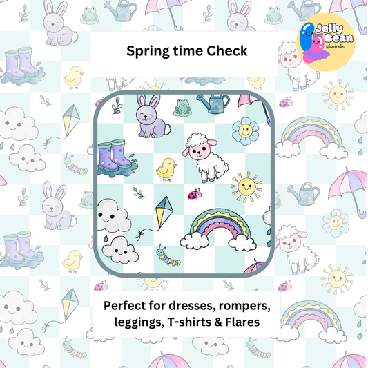 EXCLUSIVE Spring time check - Cotton jersey perfect for dresses, rompers, T-shirts