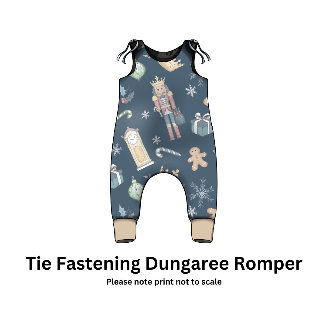 Baby romper with nutcracker pattern 