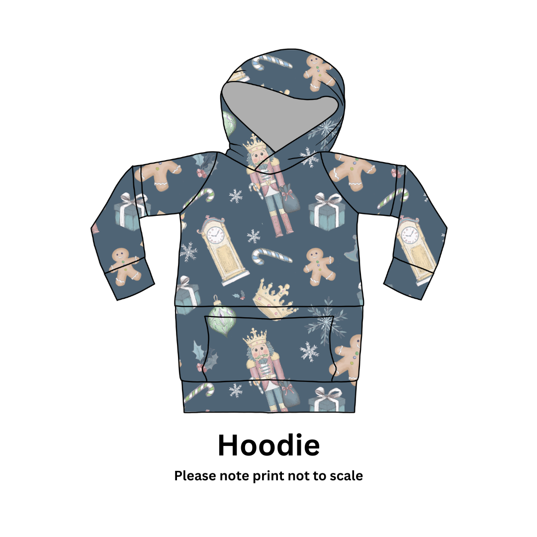 Nutcracker Magic - Handmade in the UK French Terry Kids Festive Clothing - Rompers, Sweatshirts, Dresses