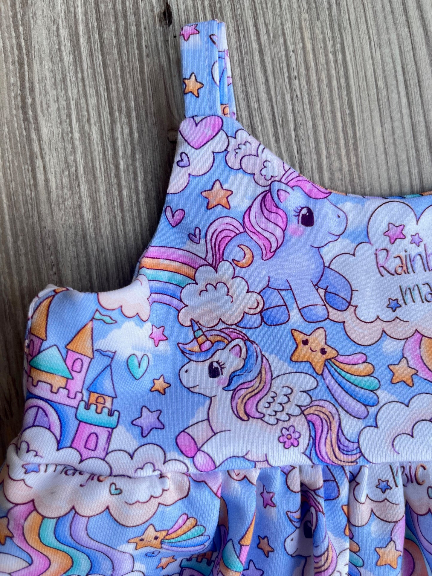 Rainbow Magic - Baby Unicorn Romper - Handmade UK
