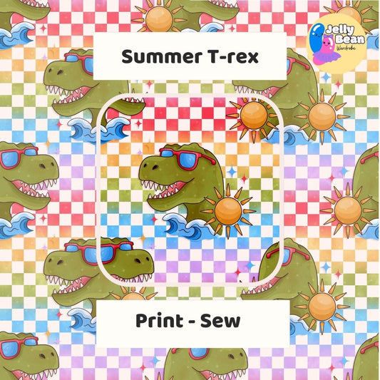 Summer T-Rex Print – Choose your style