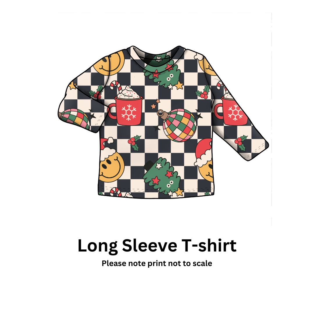 Long sleeve t-shirt with festive pattern 